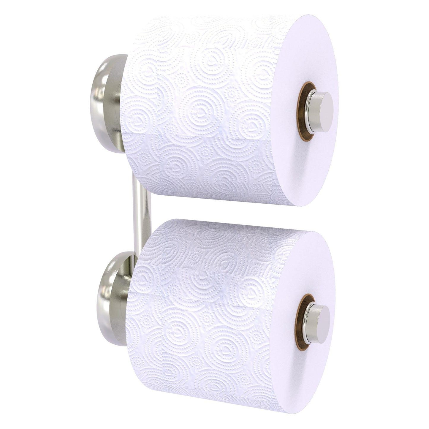 Allied Brass Prestige Skyline 6.1" x 2.64" Satin Nickel Solid Brass 2-Roll Reserve Roll Toilet Paper Holder