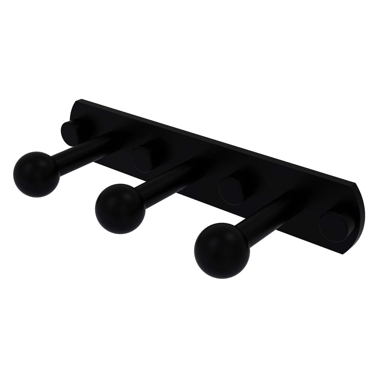 Allied Brass Prestige Skyline 8" x 3" Matte Black Solid Brass 3-Position Robe Hook