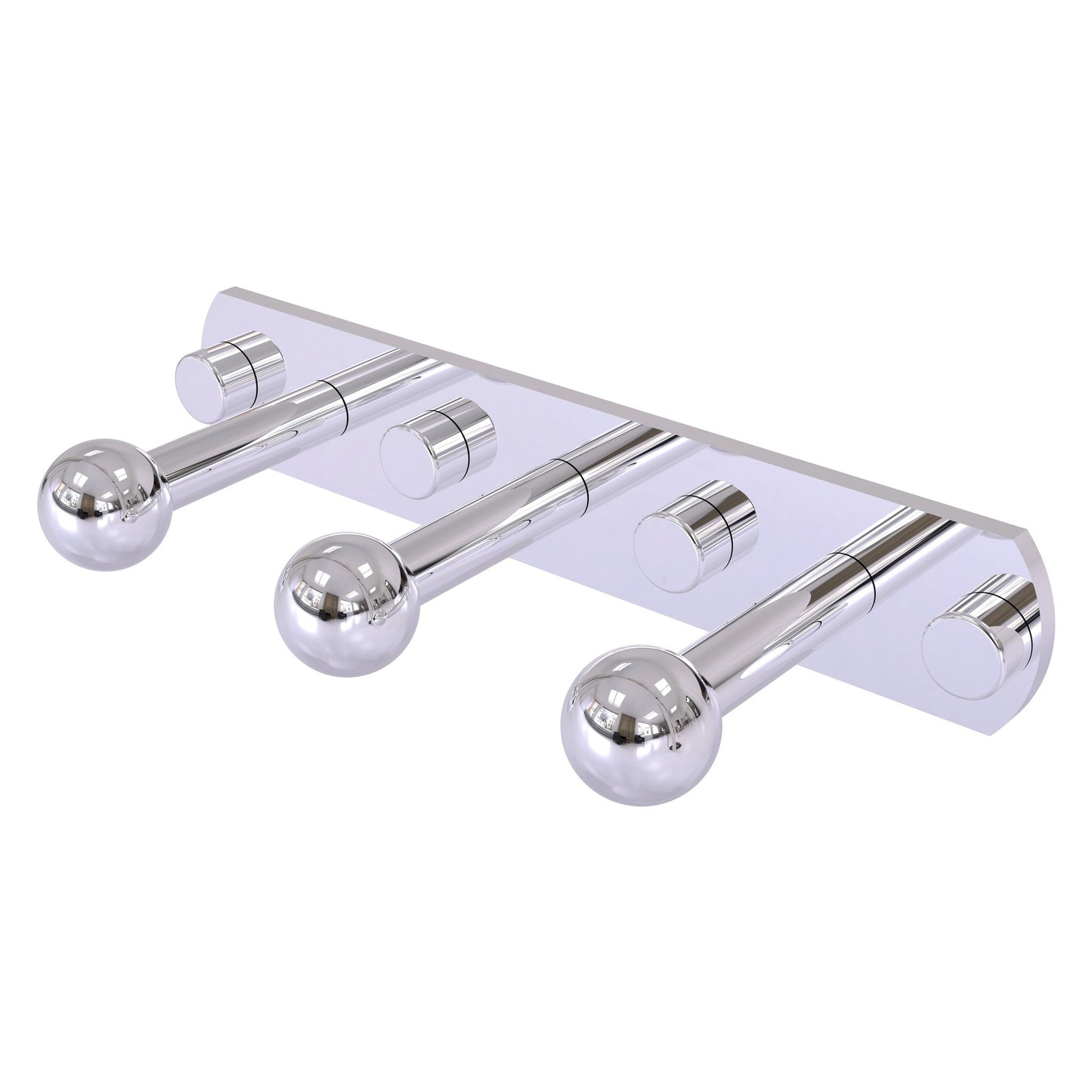 Allied Brass Prestige Skyline 8" x 3" Polished Chrome Solid Brass 3-Position Robe Hook