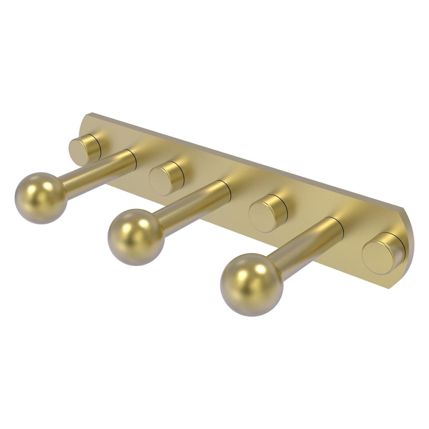 Allied Brass Prestige Skyline 8" x 3" Satin Brass Solid Brass 3-Position Robe Hook