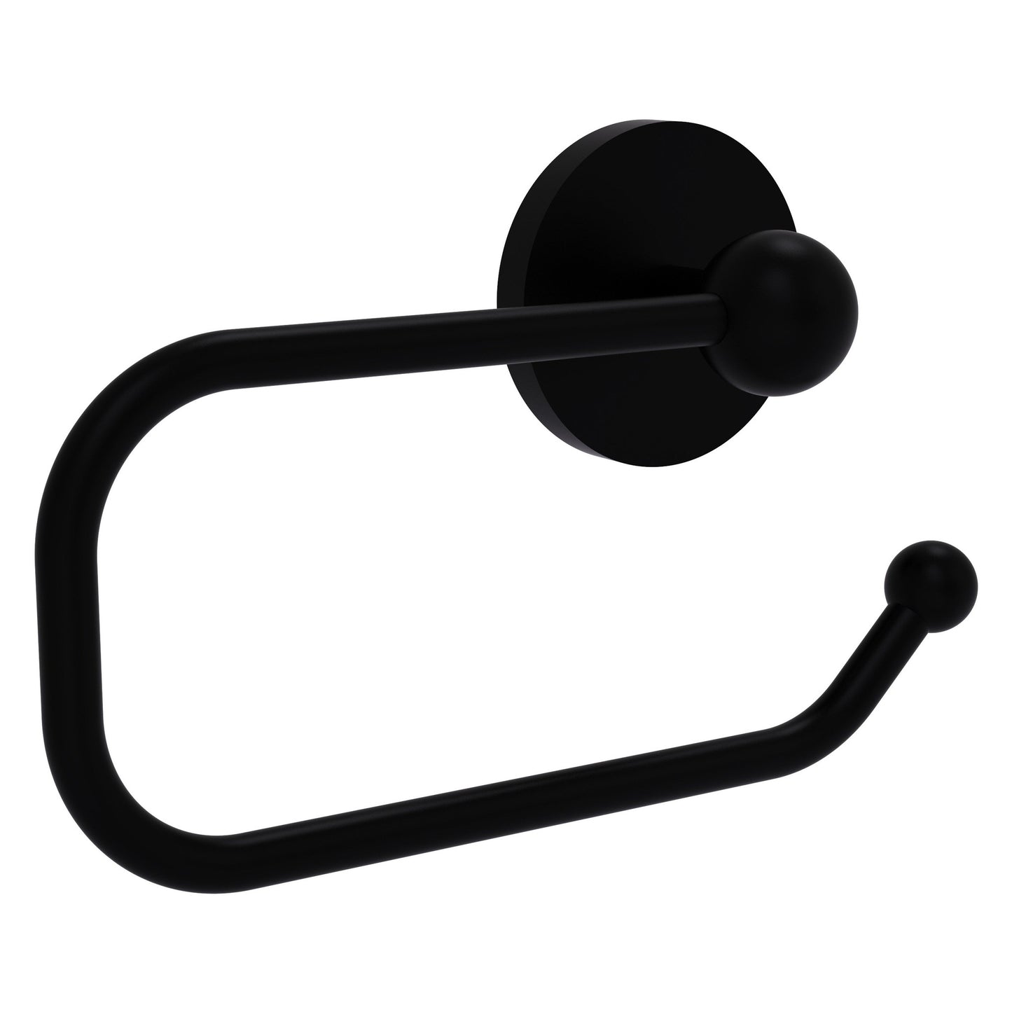 Allied Brass Prestige Skyline 8" x 7" Matte Black Solid Brass European Style Toilet Tissue Holder
