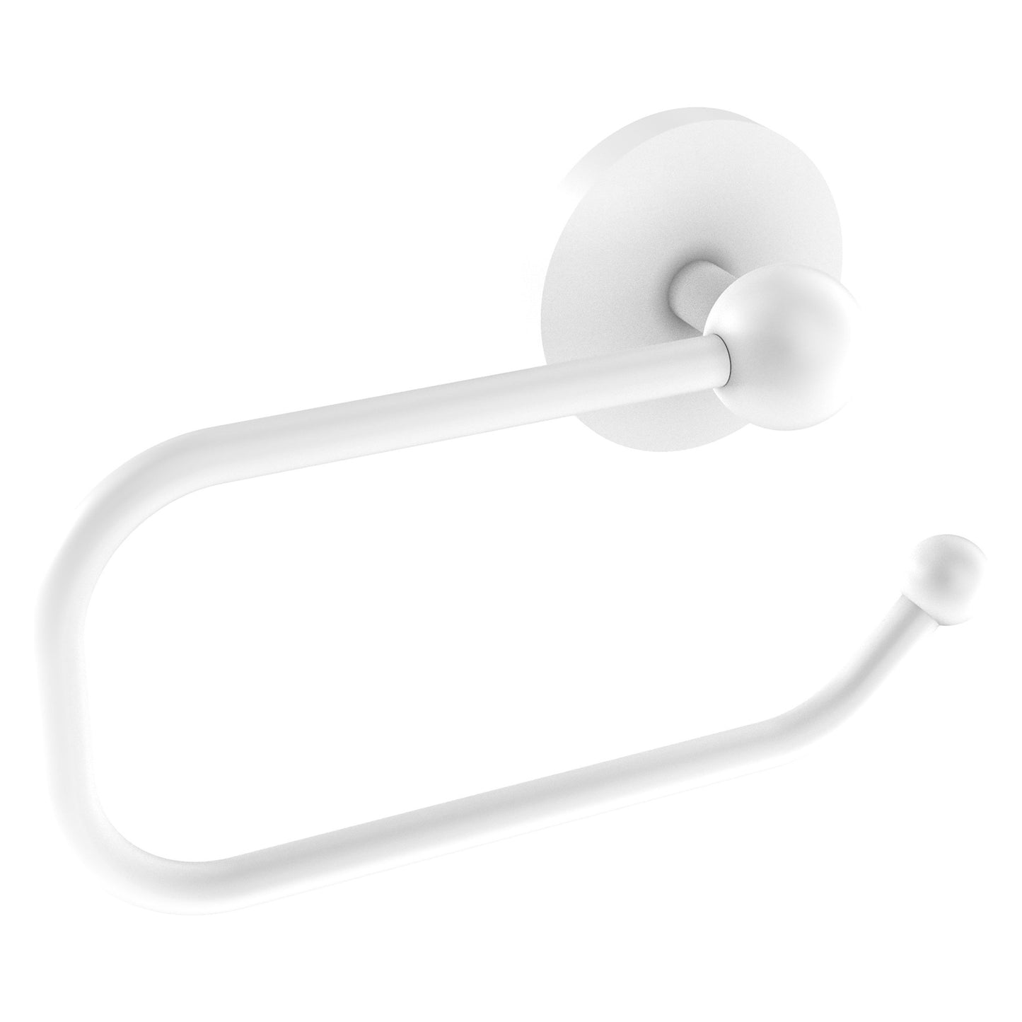 Allied Brass Prestige Skyline 8" x 7" Matte White Solid Brass European Style Toilet Tissue Holder