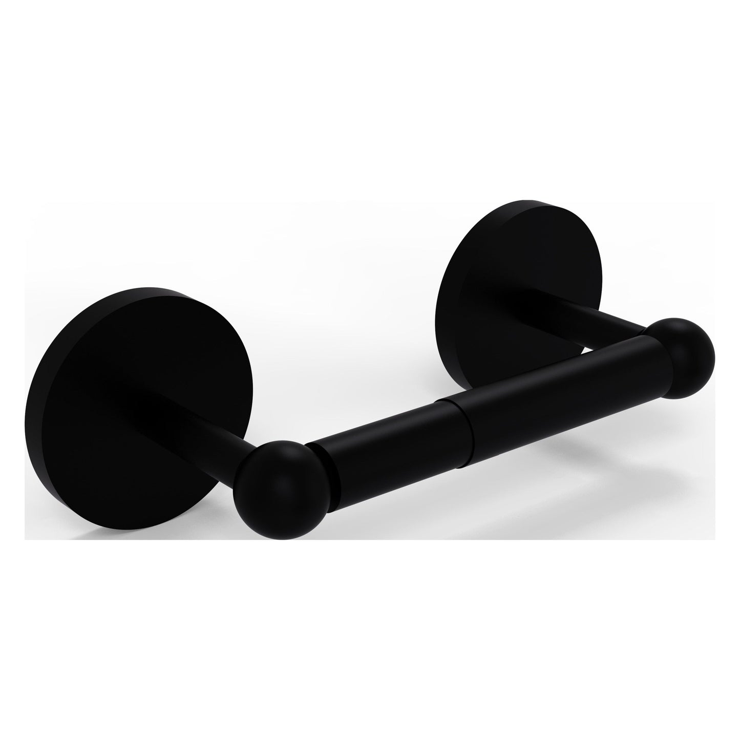 Allied Brass Prestige Skyline 8.7" x 5" Matte Black Solid Brass 2-Post Toilet Tissue Holder