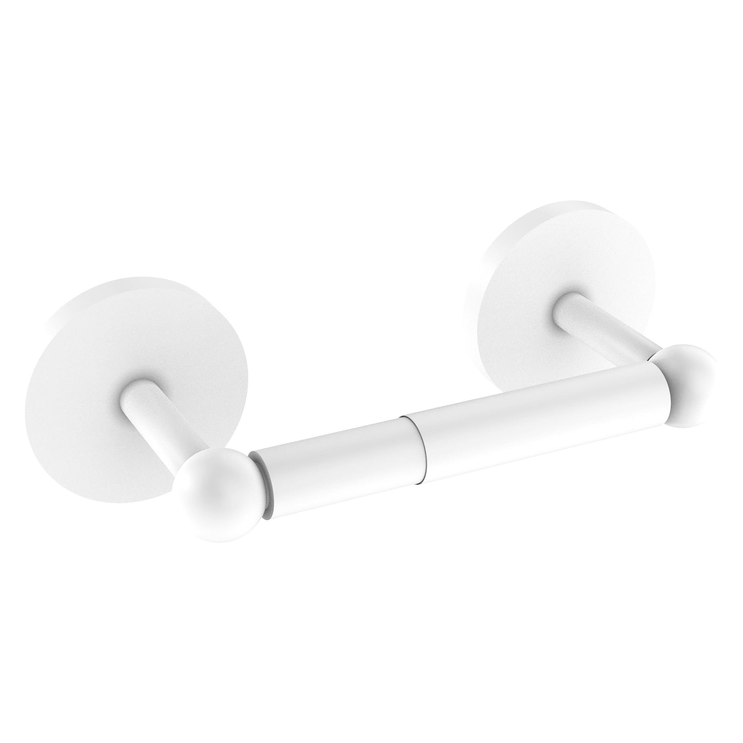 Allied Brass Prestige Skyline 8.7" x 5" Matte White Solid Brass 2-Post Toilet Tissue Holder