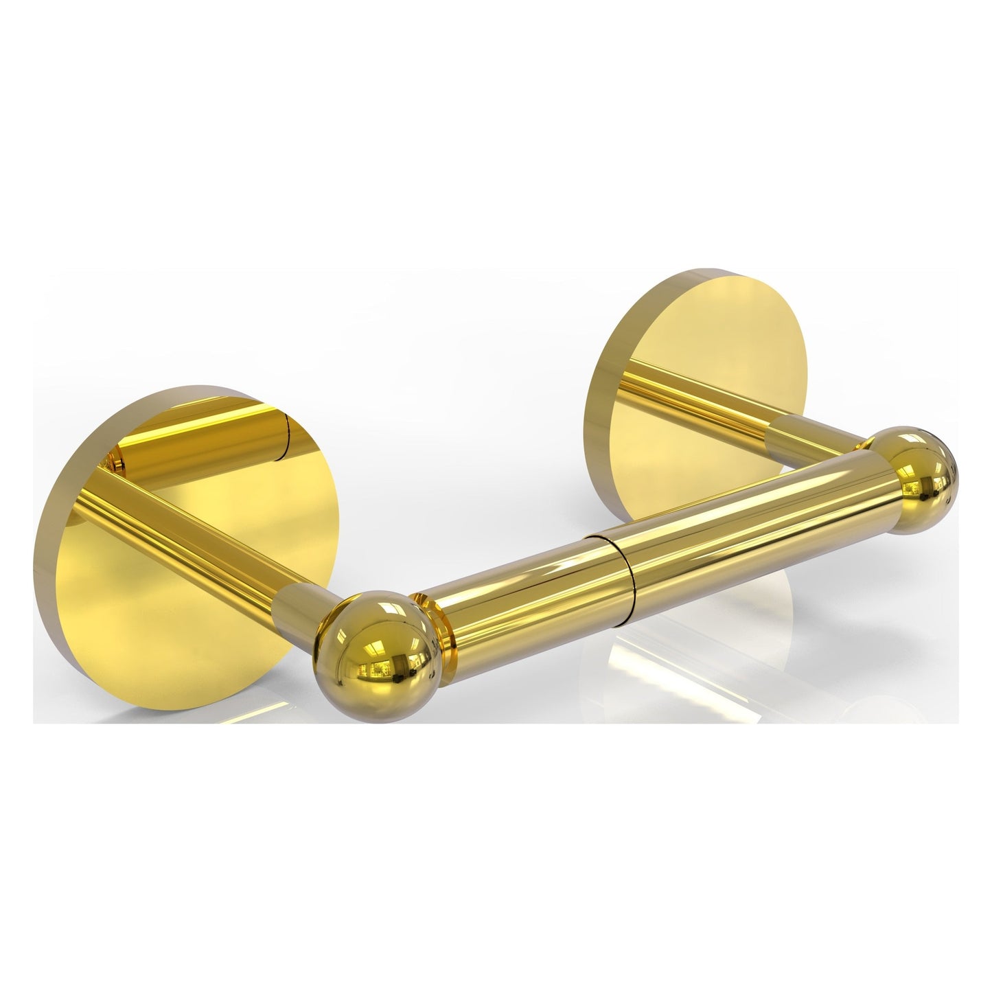 Allied Brass Prestige Skyline 8.7" x 5" Polished Brass Solid Brass 2-Post Toilet Tissue Holder