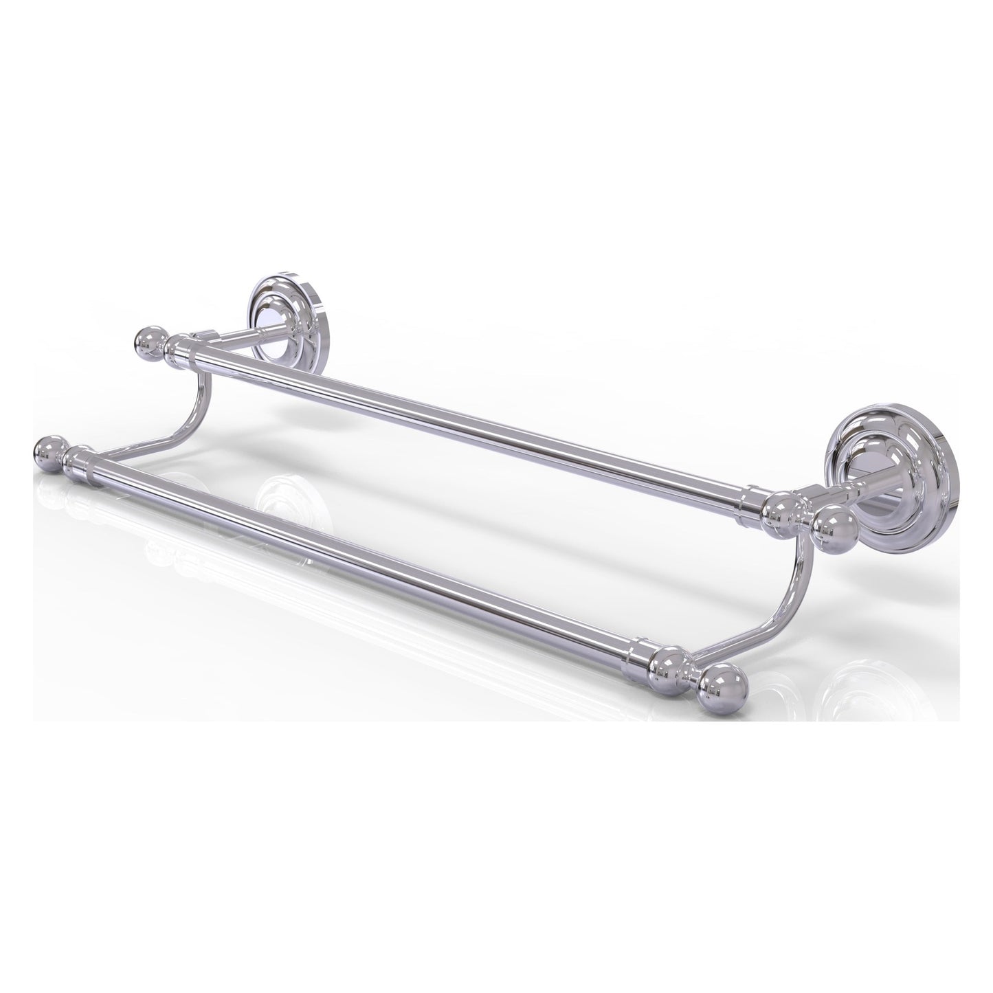 Allied Brass Que New 30" Double Polished Chrome Towel Bar