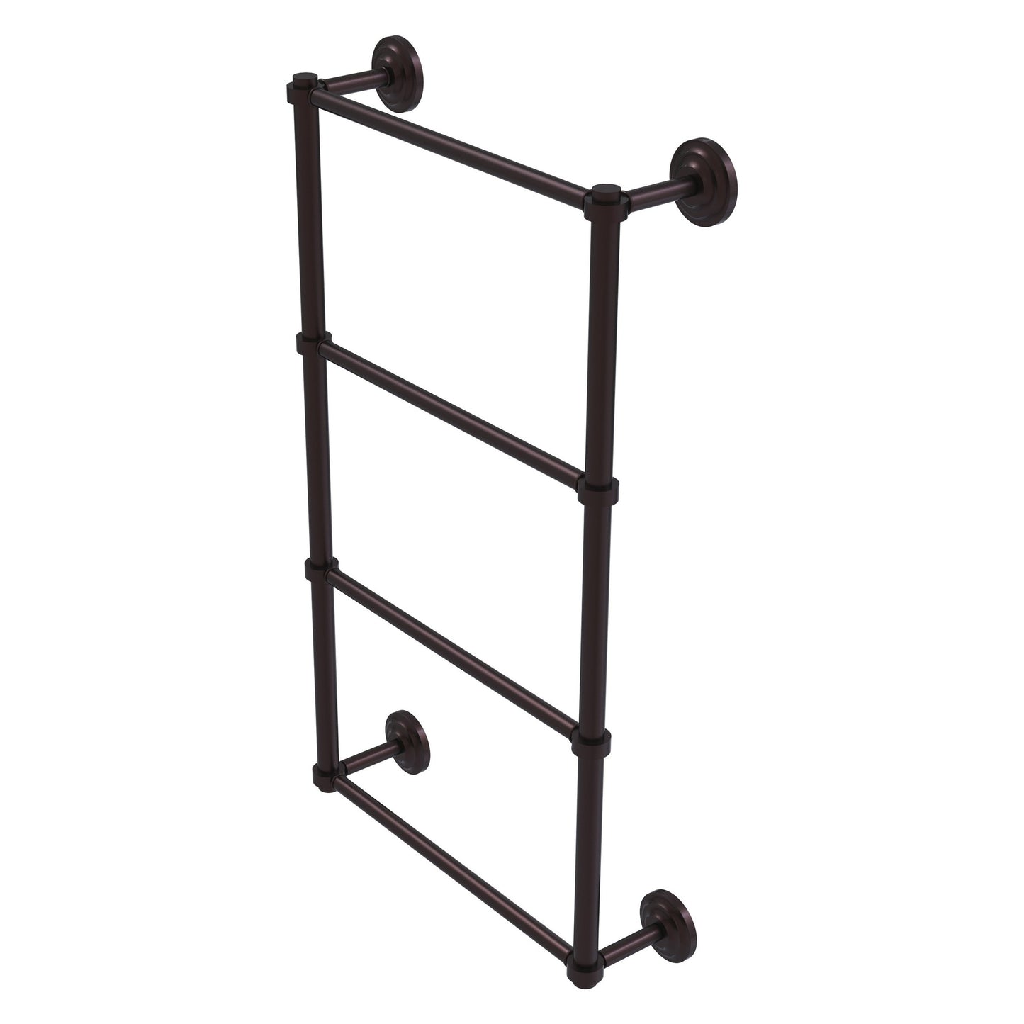 Allied Brass Que New 36" x 5.4" Antique Bronze Solid Brass 4-Tier 30 Inches Ladder Towel Bar