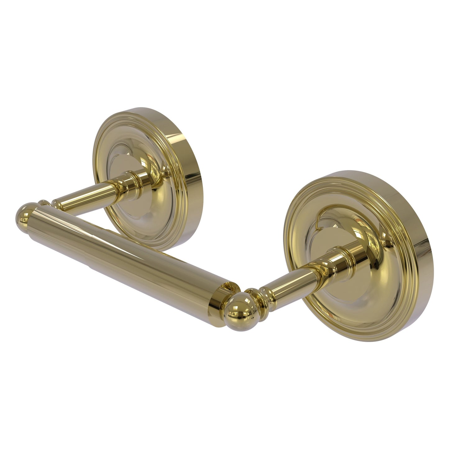 Allied Brass Regal R-24-UNL 2-Post Unlacquered Brass Toilet Tissue Holder