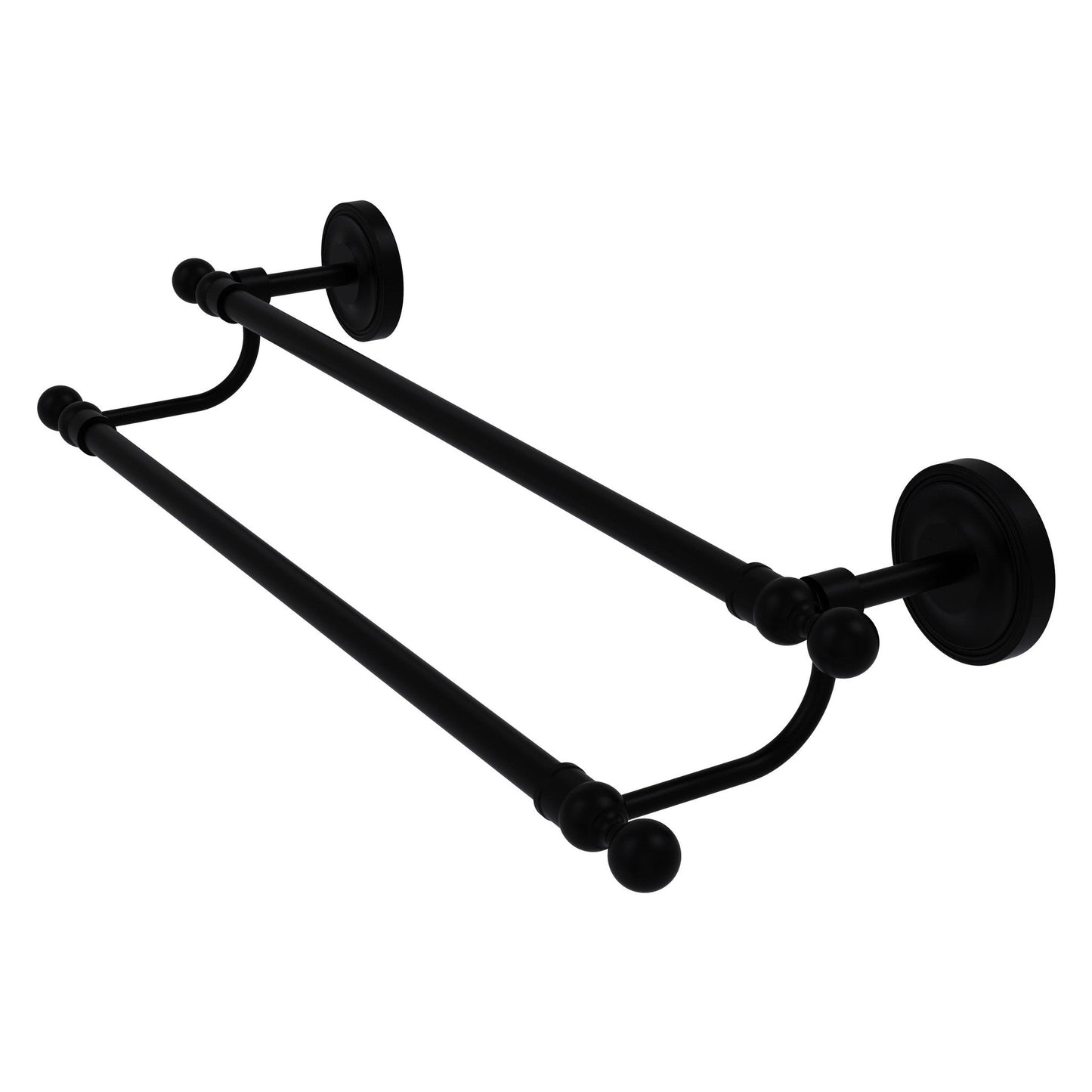 Allied Brass Regal R-72/24-BKM 24" Double Matte Black Towel Bar