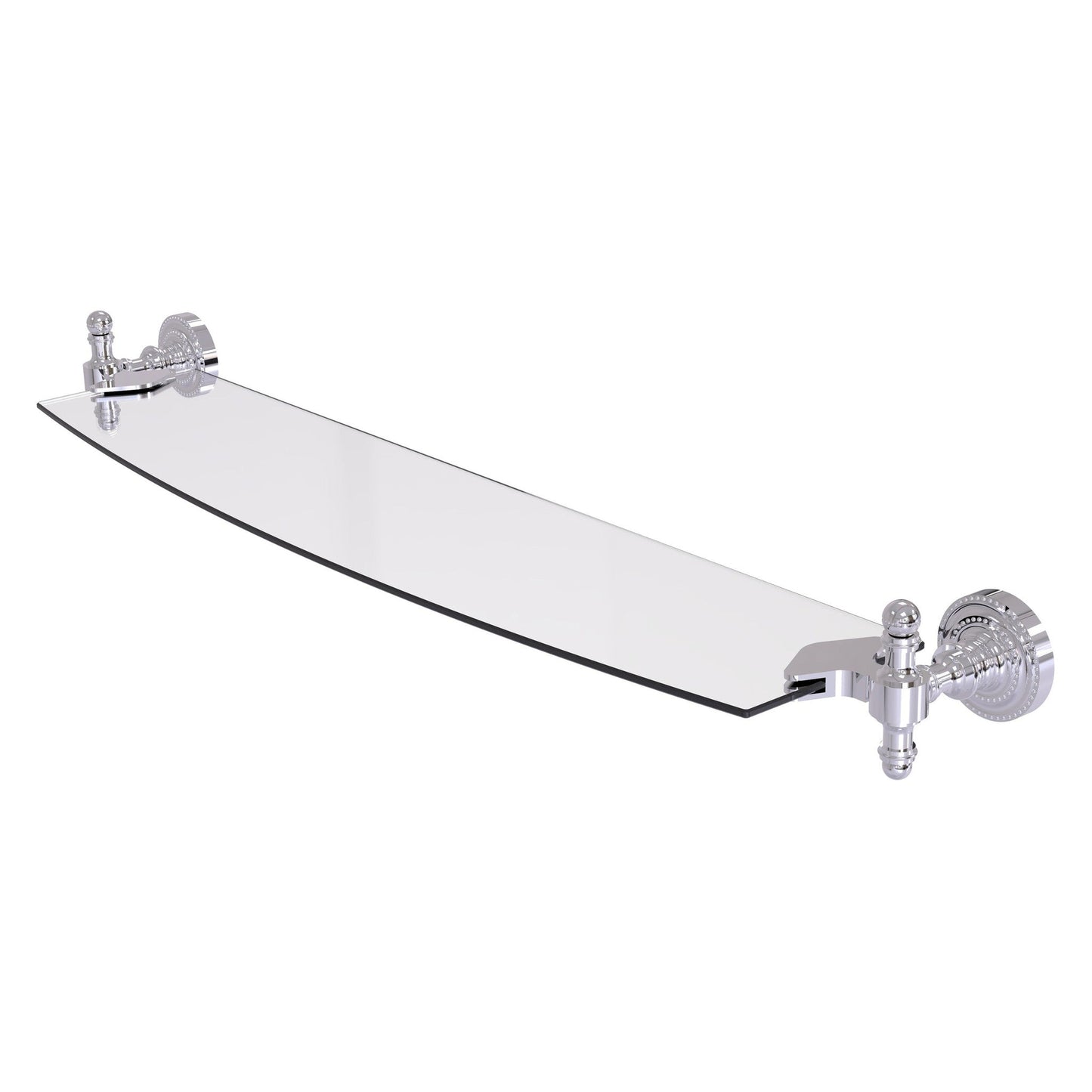 Allied Brass Retro Dot 24" Polished Chrome Glass Shelf