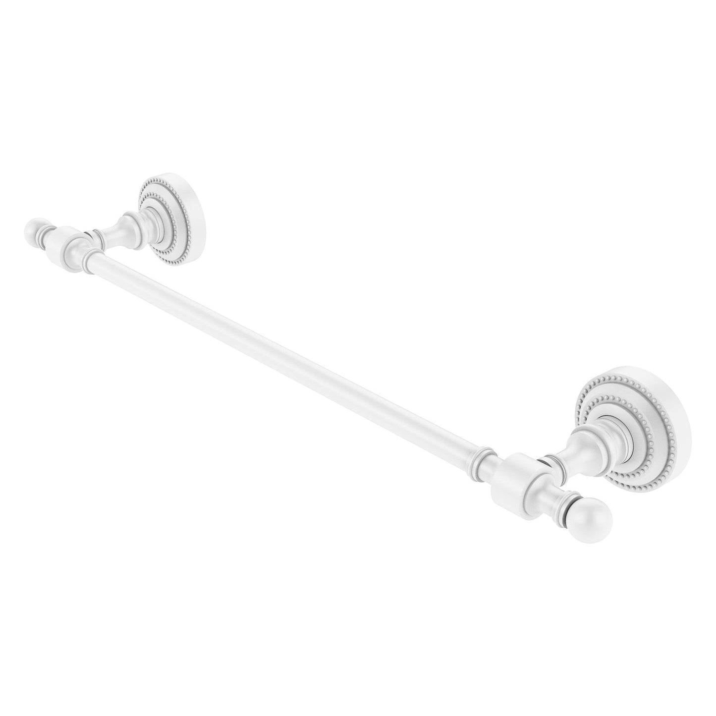 Allied Brass Retro Dot 36" Matte White Towel Bar