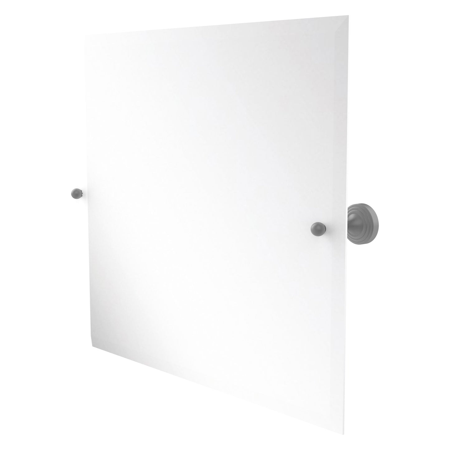 Allied Brass SG-92-GYM Sag Harbor Matte Gray Rectangular Frameless Wall Tilt Mirror With Beveled Edge