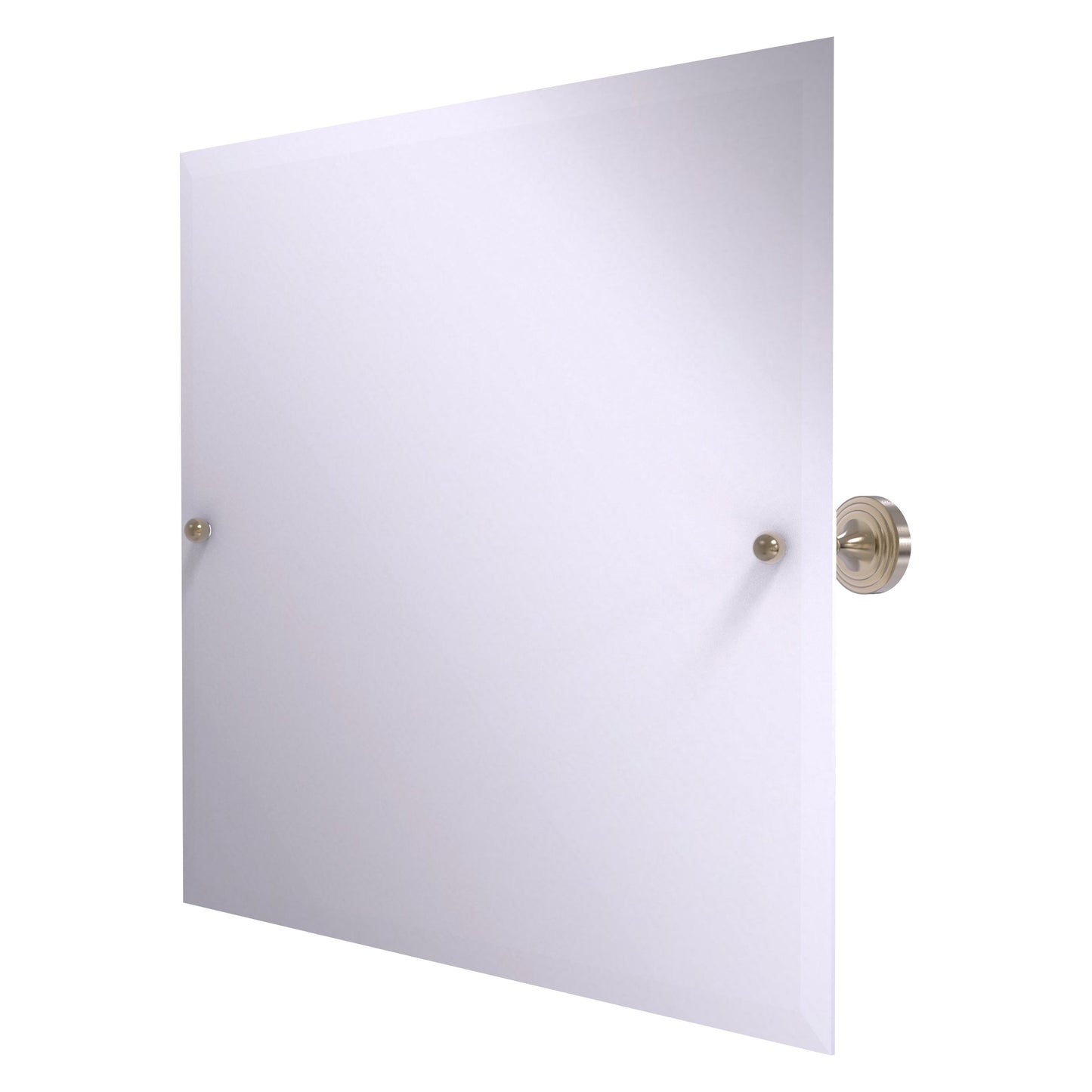 Allied Brass SG-93-PEW Sag Harbor Antique Pewter Landscape Rectangular Frameless Wall Tilt Mirror With Beveled Edge