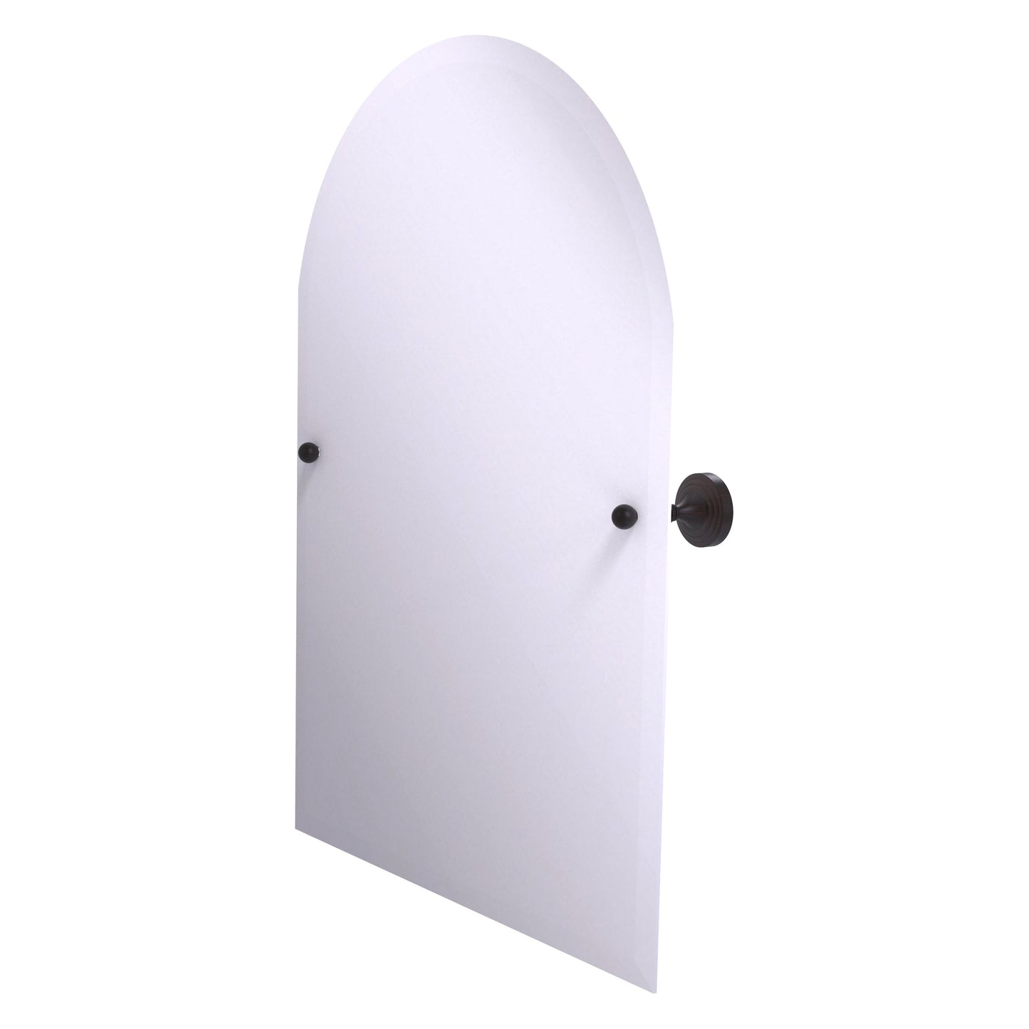 Allied Brass SG-94-VB Sag Harbor Venetian Bronze Arched Top Frameless Wall Tilt Mirror With Beveled Edge