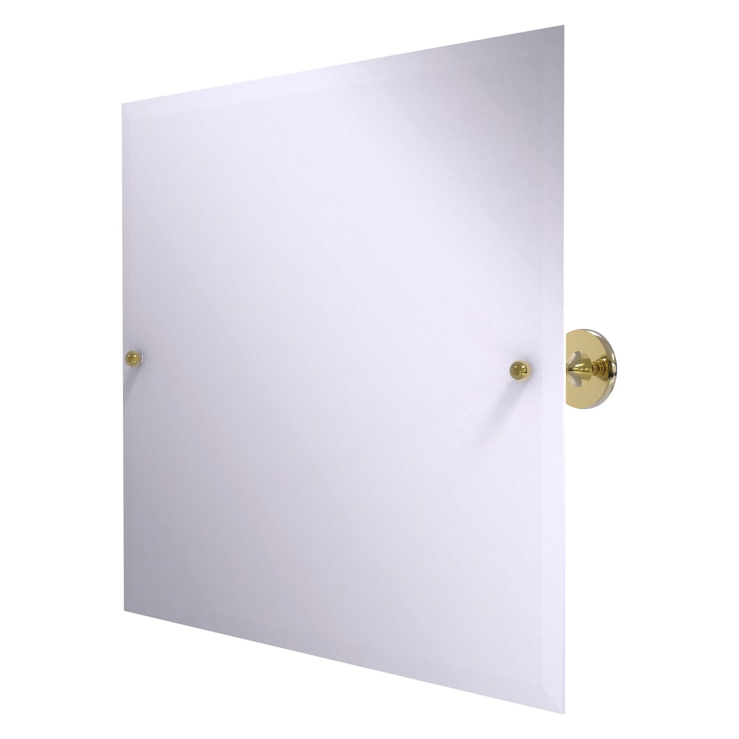 Allied Brass SL-93-UNL Shadwell Unlacquered Brass Landscape Rectangular Frameless Wall Tilt Mirror