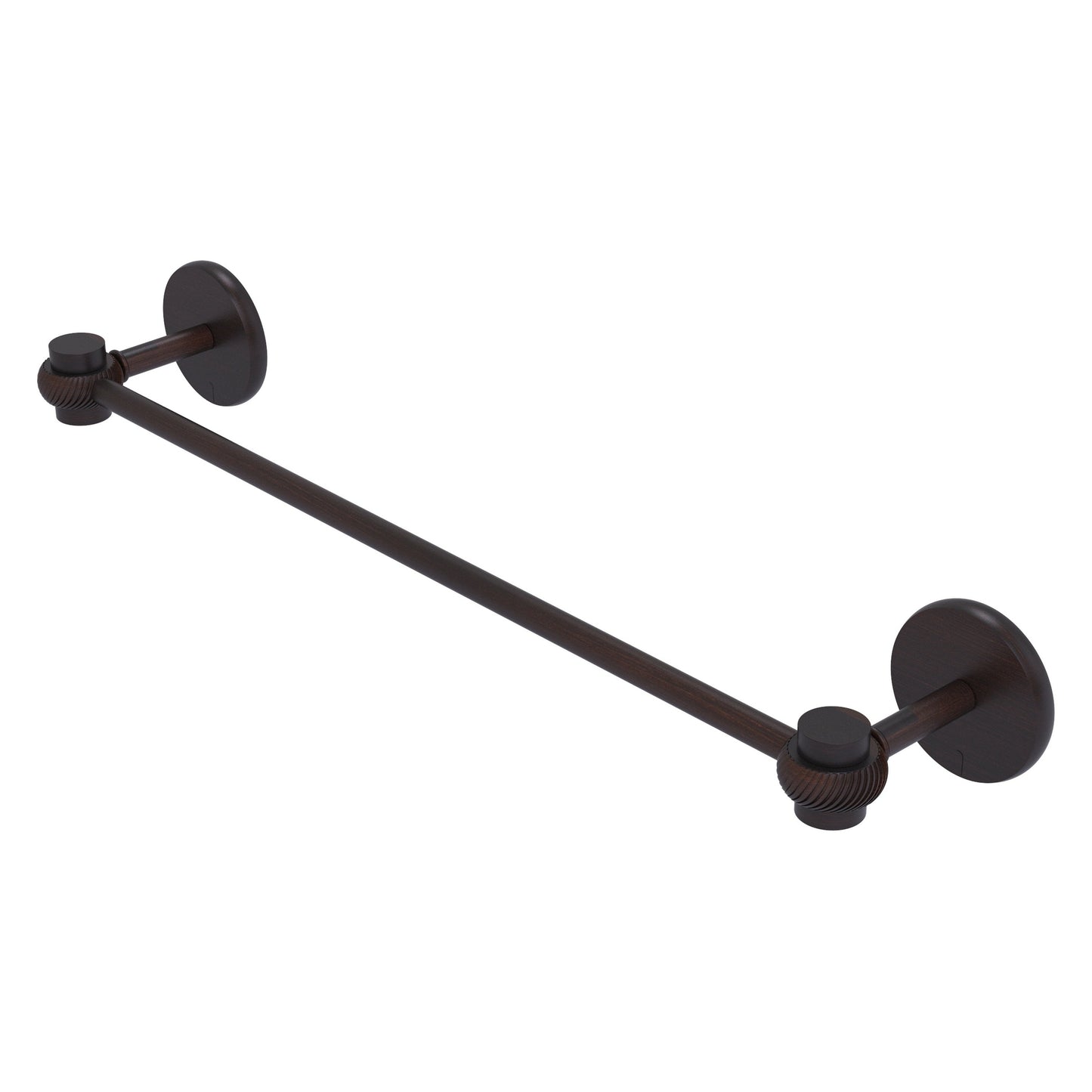 Allied Brass Satellite Orbit One 18" x 20.5" Venetian Bronze Solid Brass Towel Bar With Twist Accents