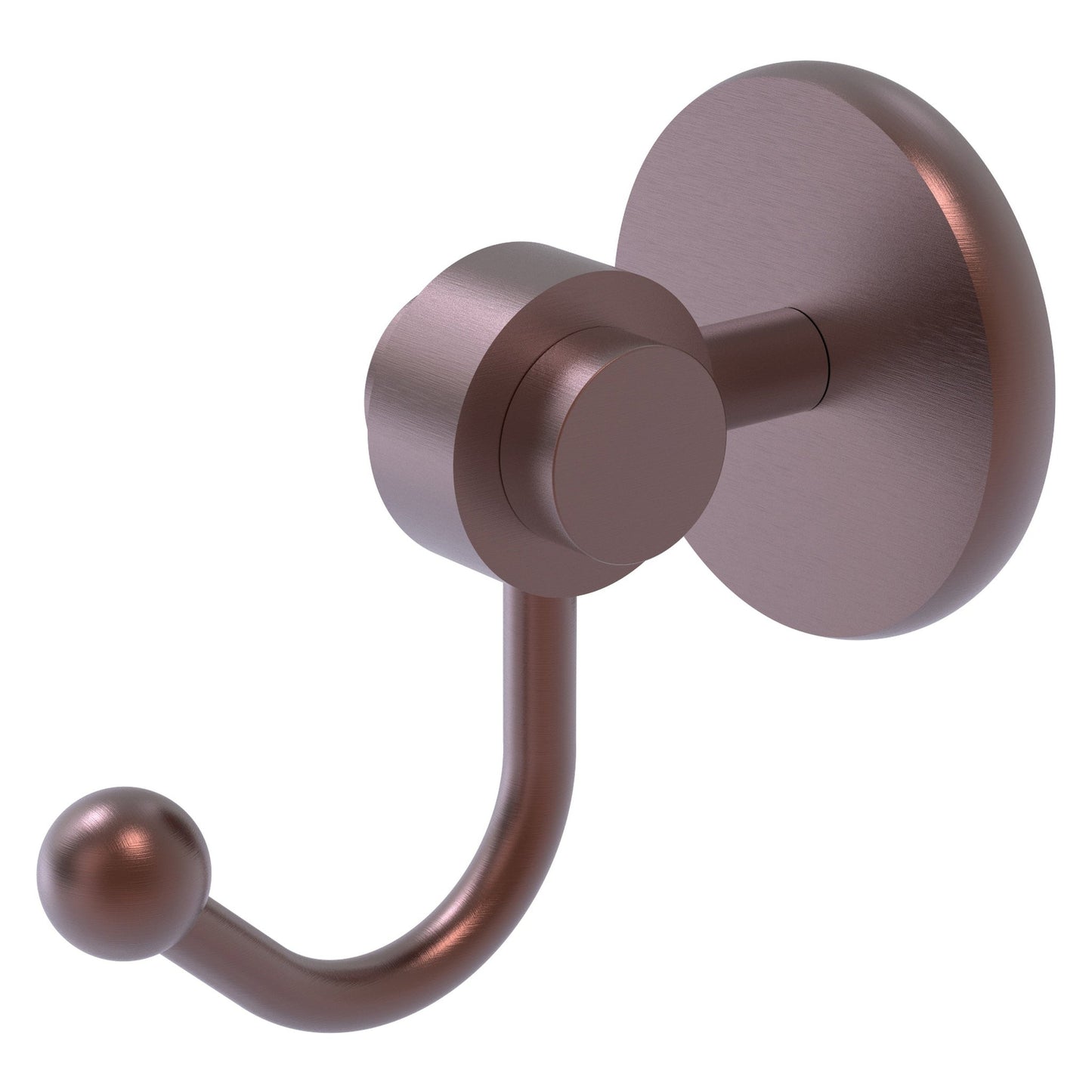 Allied Brass Satellite Orbit Two 2.77" x 4.54" Antique Copper Solid Brass Robe Hook