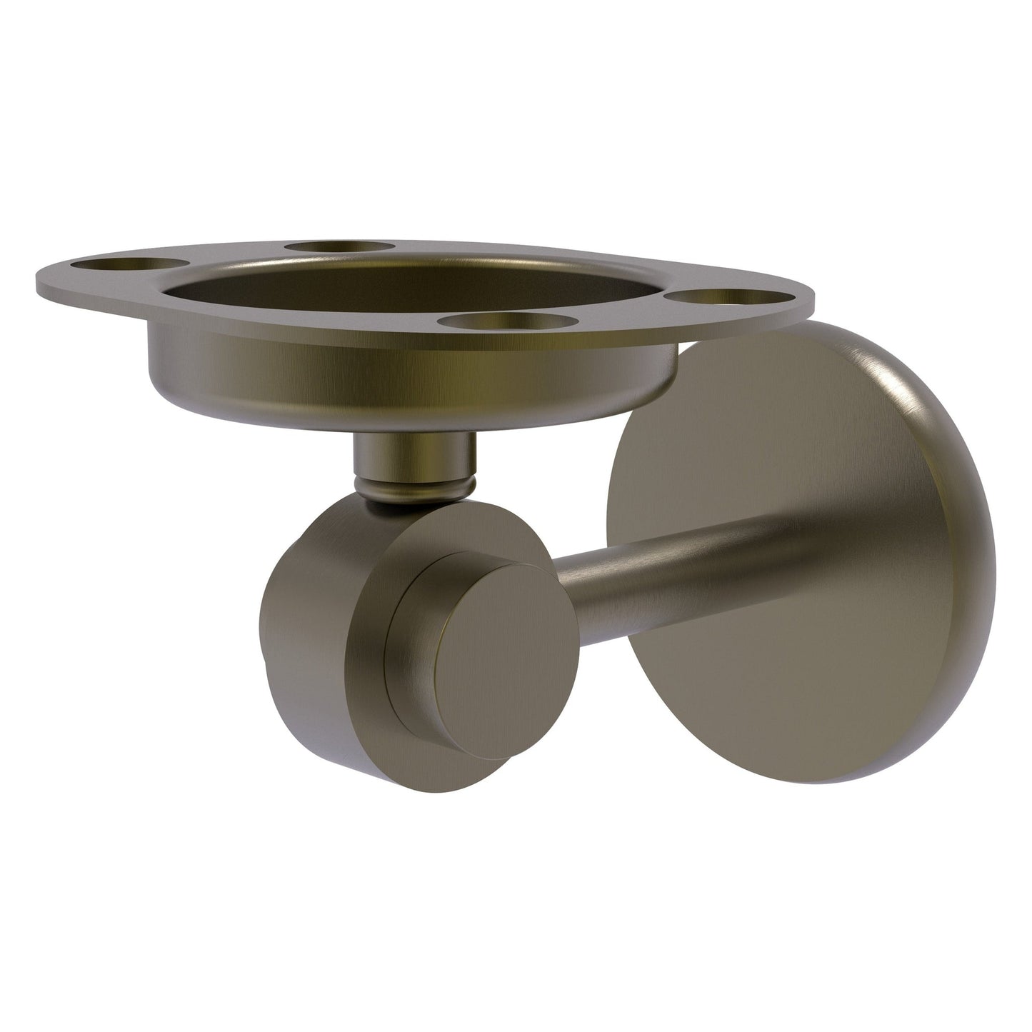 Allied Brass Satellite Orbit Two 4.5" x 3.5" Antique Brass Solid Brass Tumbler Toothbrush Holders