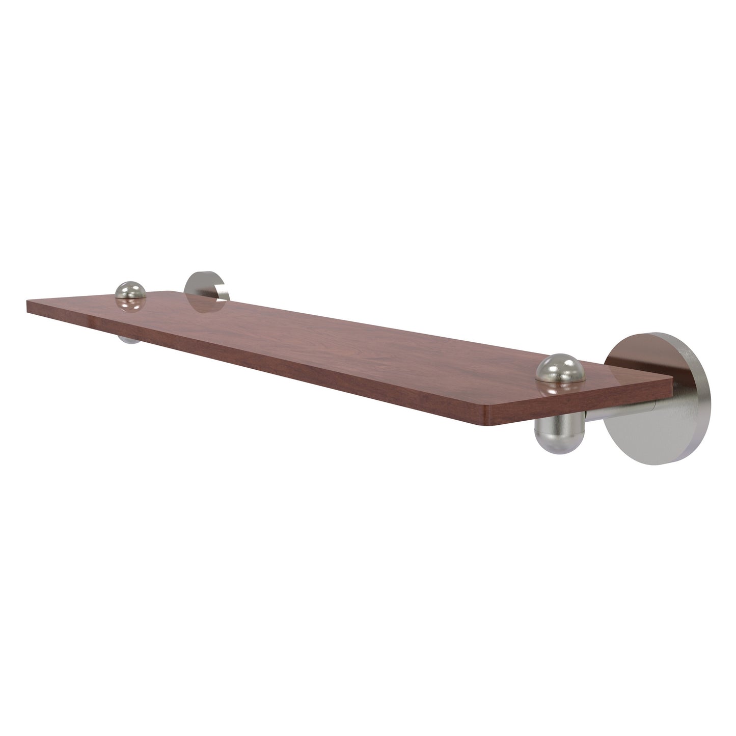 Allied Brass TA-1-22-IRW-SN Tango 22" Satin Nickel Ironwood Shelf