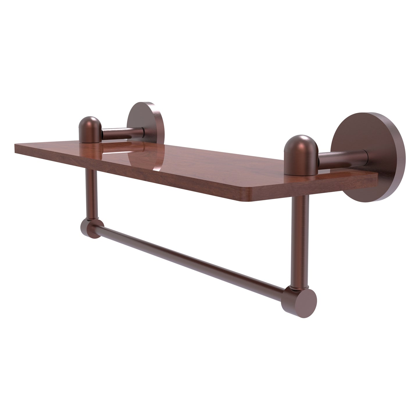 Allied Brass TA-1TB-16-IRW-CA Tango 16" Antique Copper Ironwood Shelf
