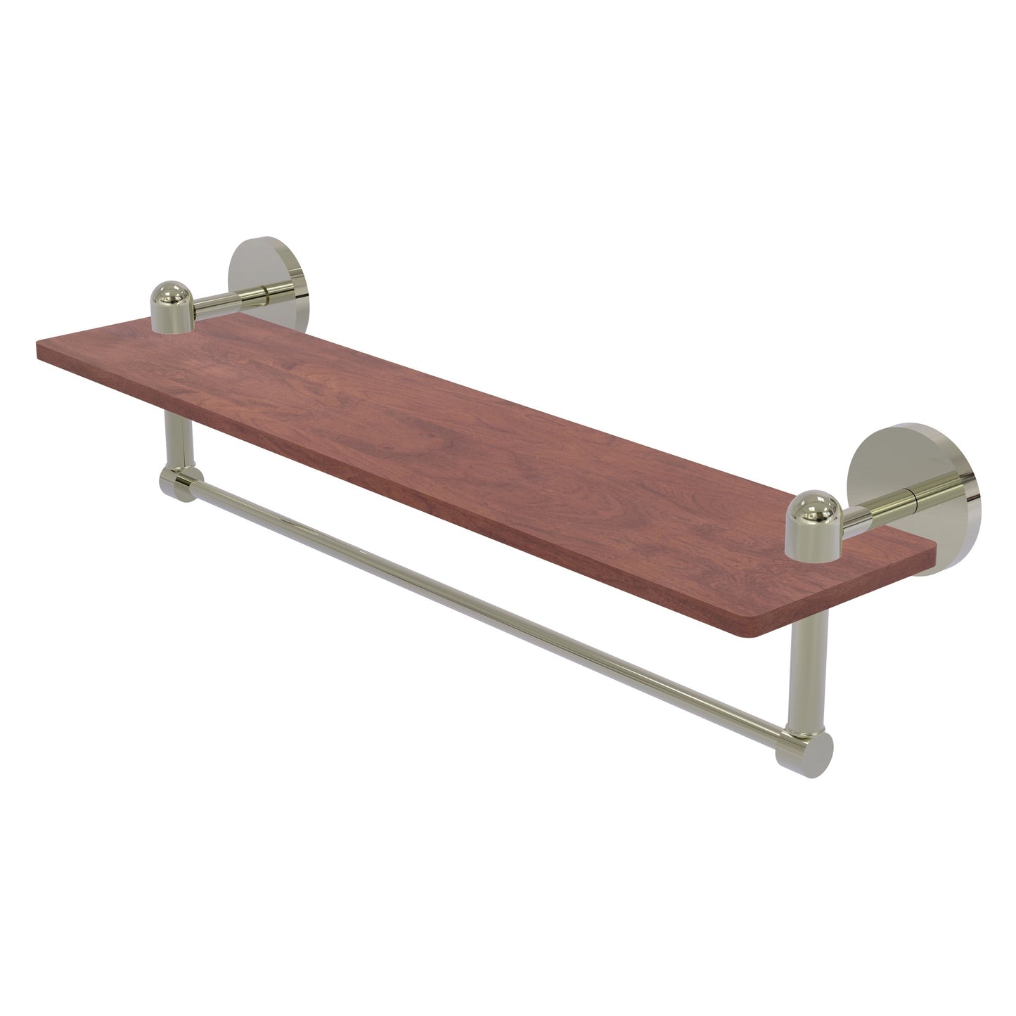 Allied Brass TA-1TB-22-IRW-PNI Tango 22" Polished Nickel Ironwood Shelf