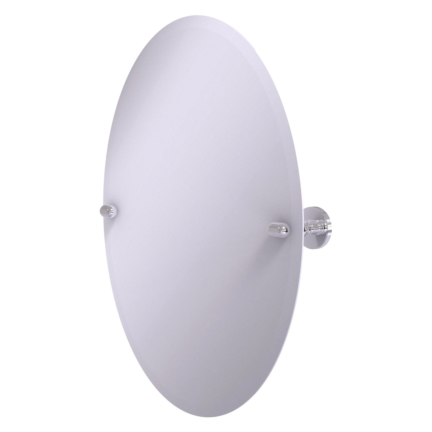 Allied Brass TA-91-PC Tango Polished Chrome Oval Frameless Tilt Wall Mirror With Beveled Edge