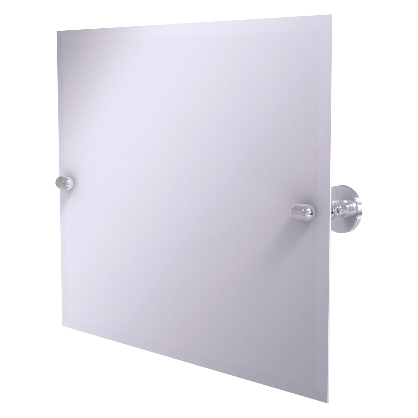 Allied Brass TA-93-SCH Tango Satin Chrome Rectangular Landscape Frameless Tilt Wall Mirror With Beveled Edge