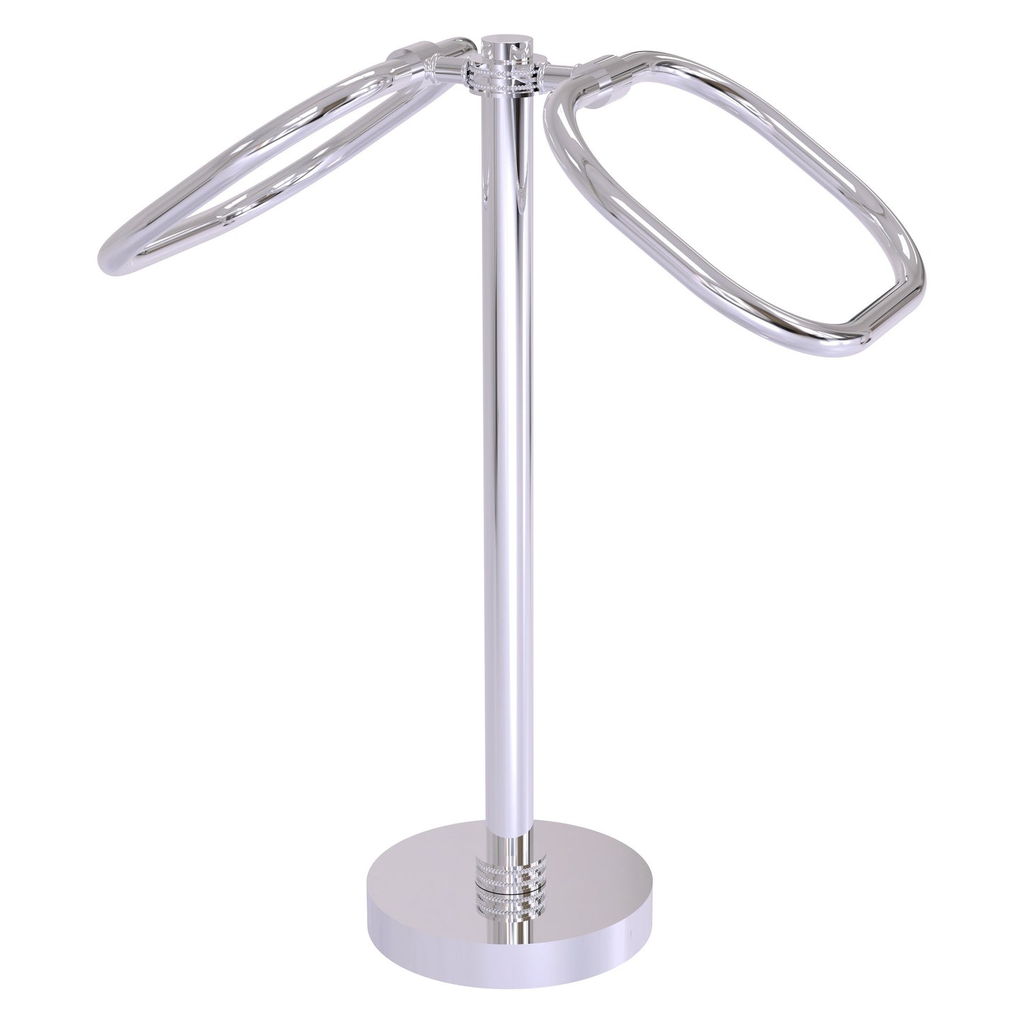 Allied Brass TB-20D-PC 2-Ring Polished Chrome Oval Guest Towel Holder