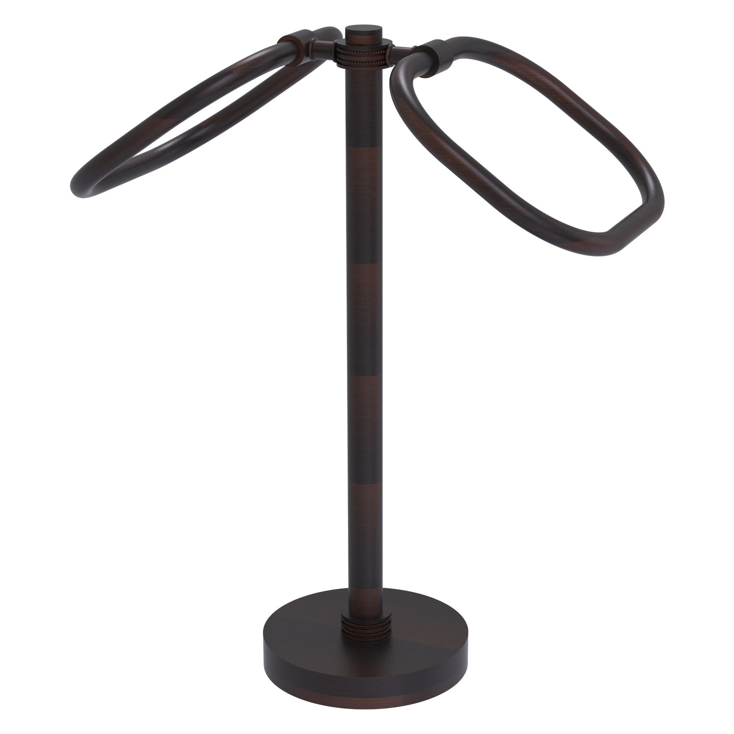 Allied Brass TB-20D-VB 2-Ring Venetian Bronze Oval Guest Towel Holder