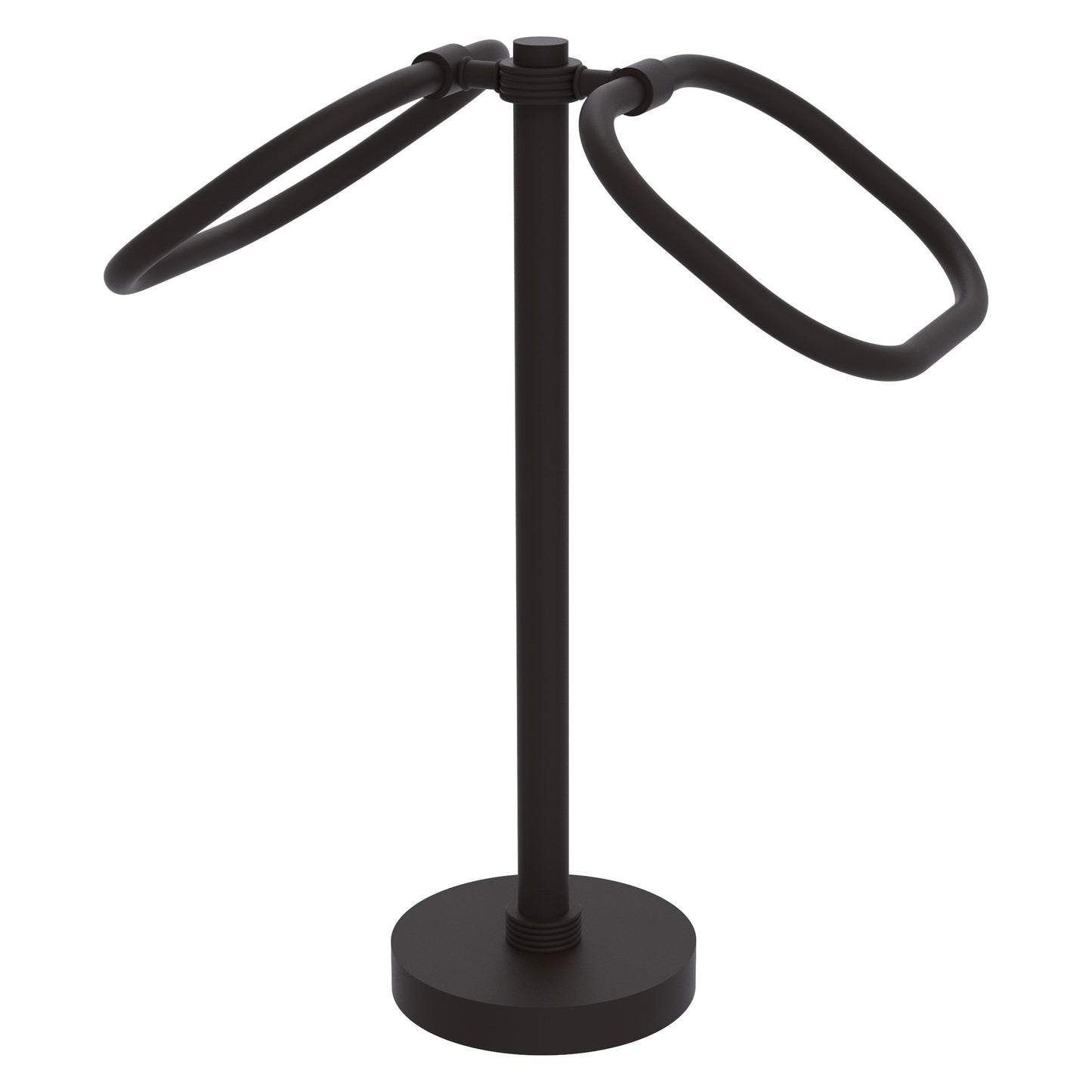 Allied Brass TB-20G-ORB 2-Ring Oil Rubbed Bronze Oval Guest Towel Holder
