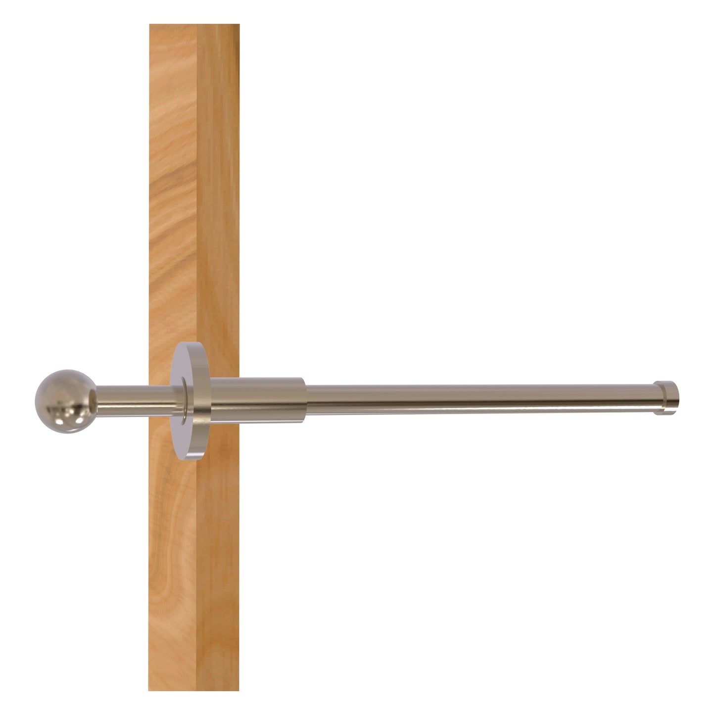 Allied Brass TD-23-PEW Antique Pewter Traditional Retractable Pullout Garment Rod