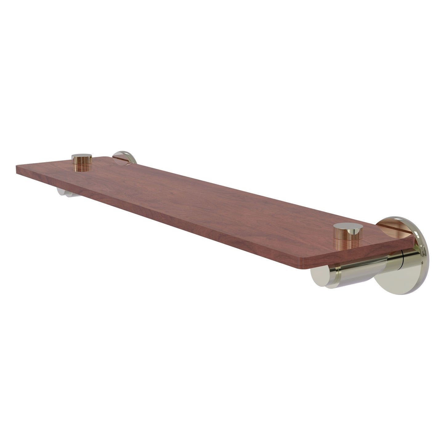 Allied Brass TR-1-22-IRW-PNI Tribecca 22" Polished Nickel Solid IPE Ironwood Shelf
