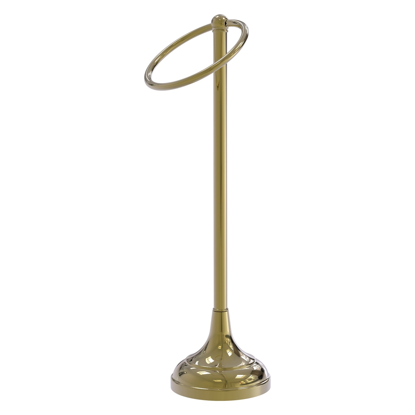 Allied Brass TR-10-UNL Tribecca 1-Ring Unlacquered Brass Vanity Top Guest Towel Holder
