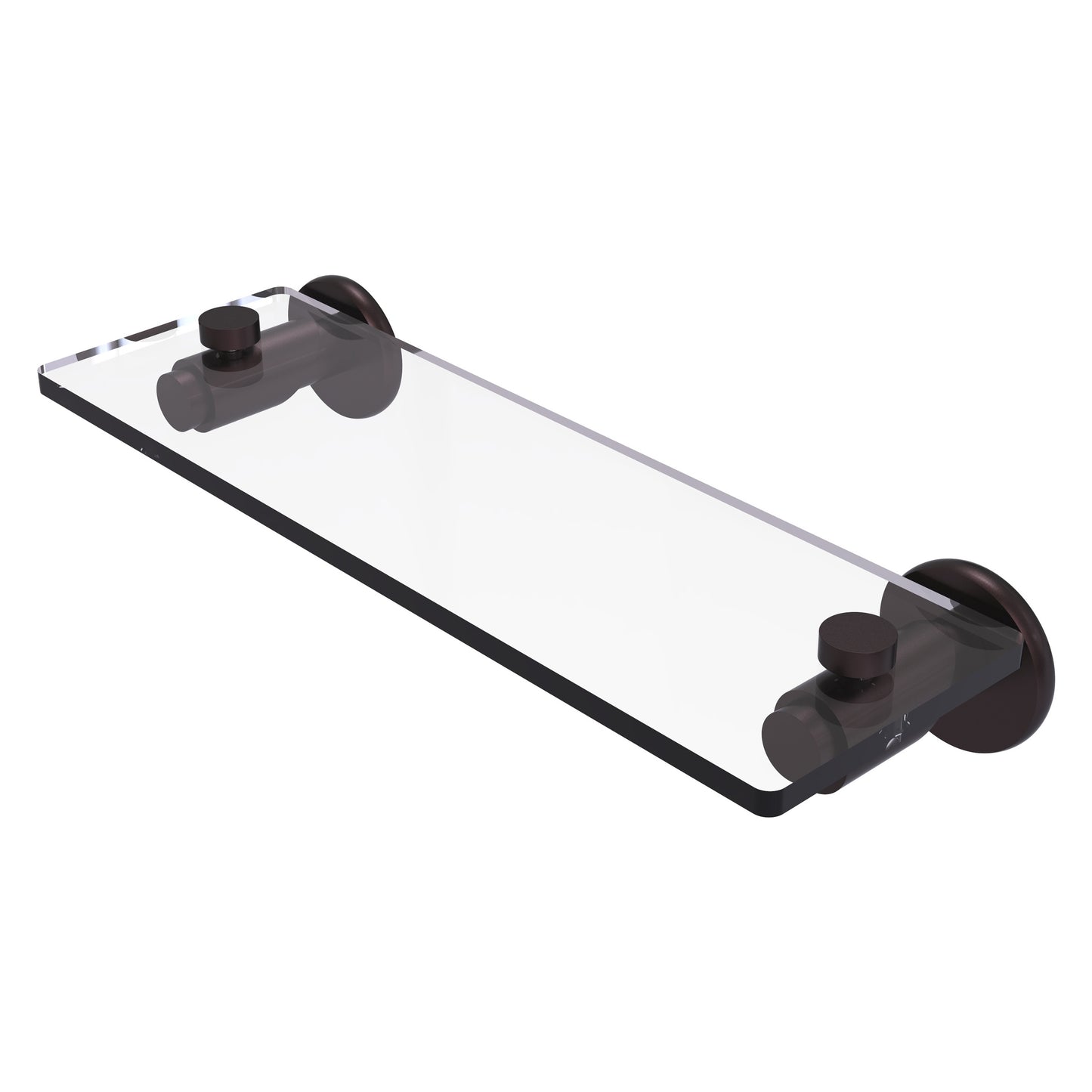 Allied Brass TR-1/16-ABZ Tribecca 16" Antique Bronze Glass Vanity Shelf With Beveled Edges