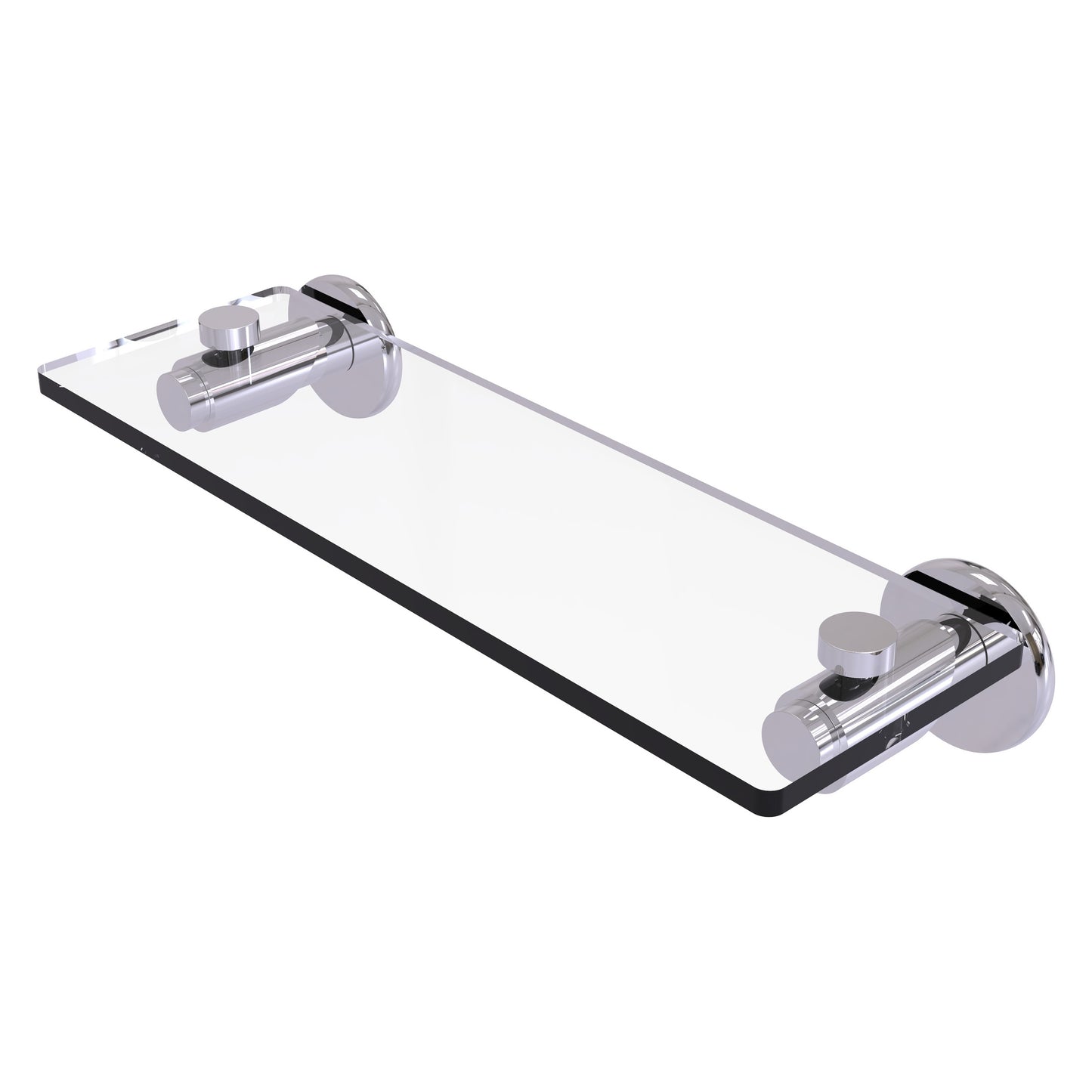 Allied Brass TR-1/16-PC Tribecca 16" Polished Chrome Glass Vanity Shelf With Beveled Edges