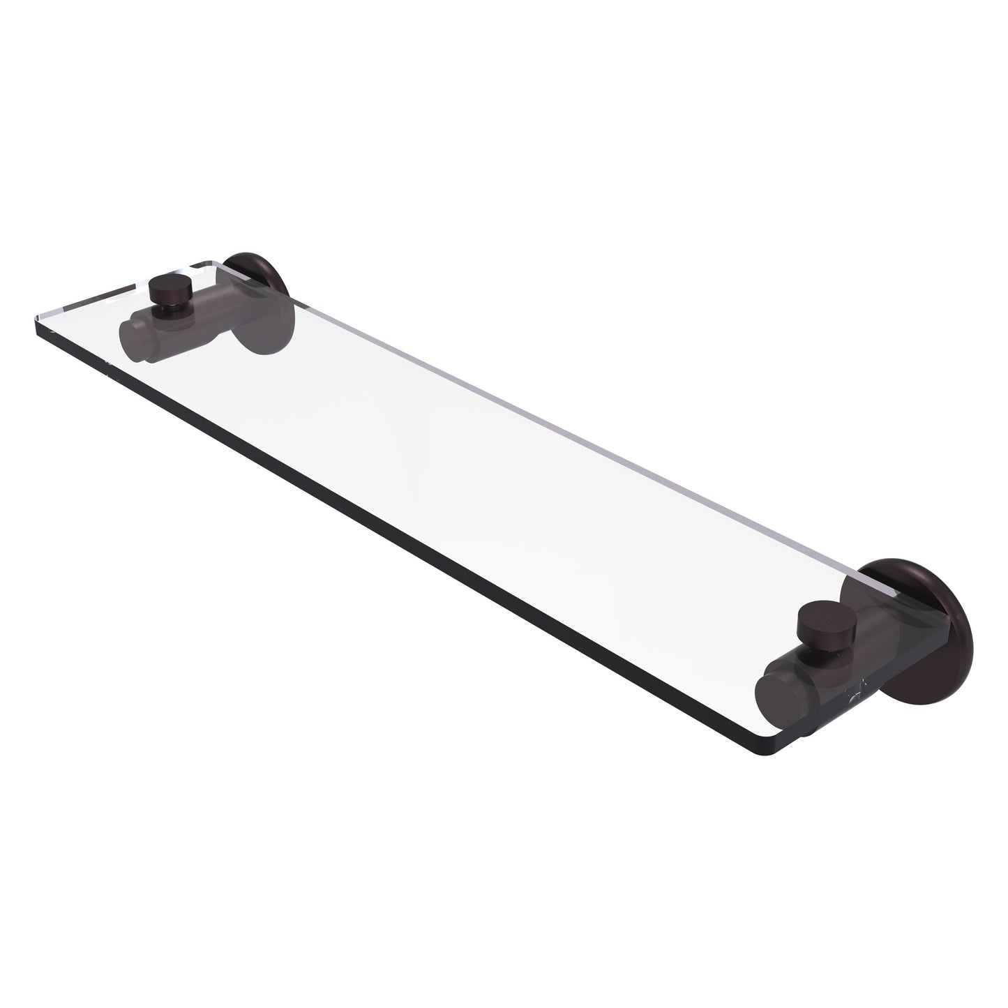 Allied Brass TR-1/22-ABZ Tribecca 22" Antique Bronze Glass Vanity Shelf With Beveled Edges