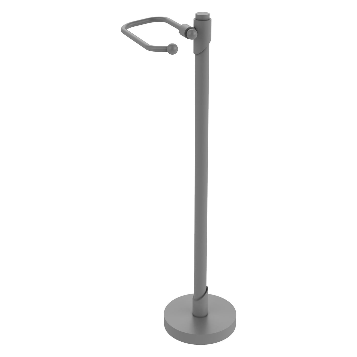 Allied Brass TR-27-GYM Tribecca Matte Gray Freestanding Toilet Tissue Stand
