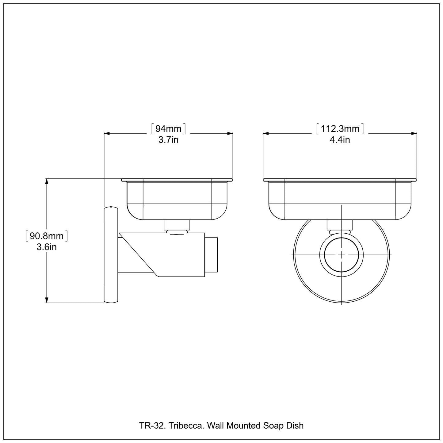 Allied Brass TR-32-SN Tribecca Satin Nickel Wall Mounted Soap Dish