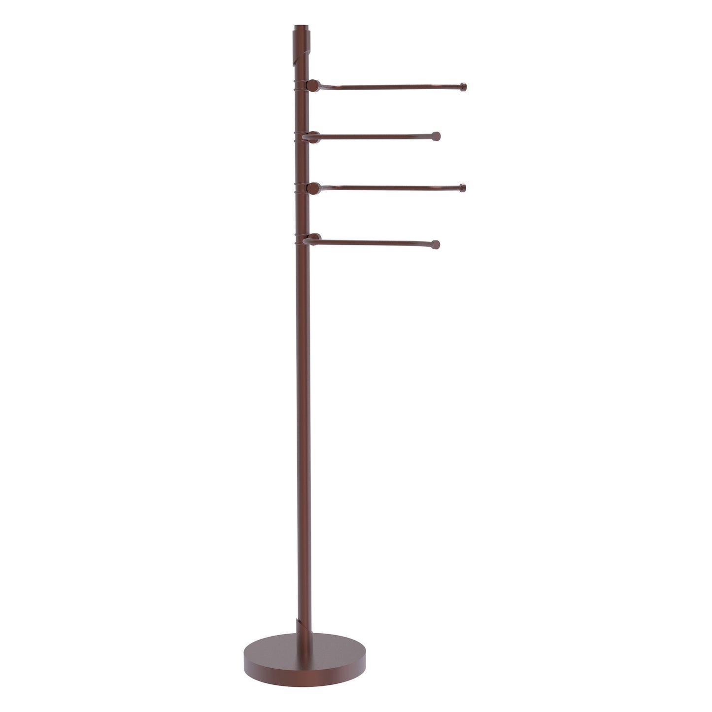 Allied Brass TR-84-CA Tribecca 49" Antique Copper 4-Pivoting Swing Arm Towel Holder