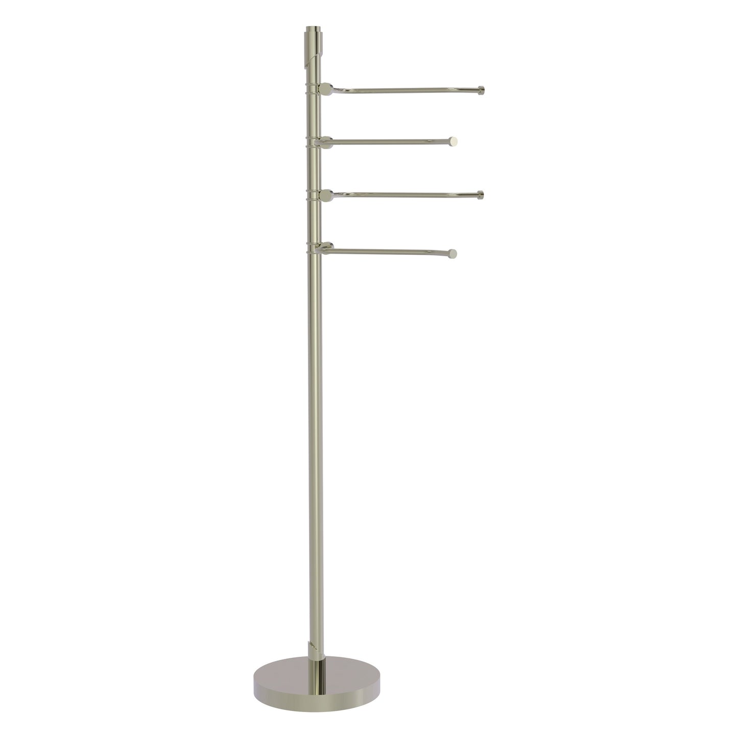 Allied Brass TR-84-PNI Tribecca 49" Polished Nickel 4-Pivoting Swing Arm Towel Holder