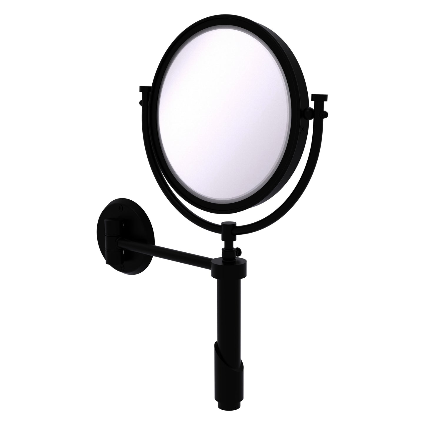 Allied Brass TRM-8/4X-BKM Tribecca 8" Matte Black Wall Mounted Make-Up Mirror