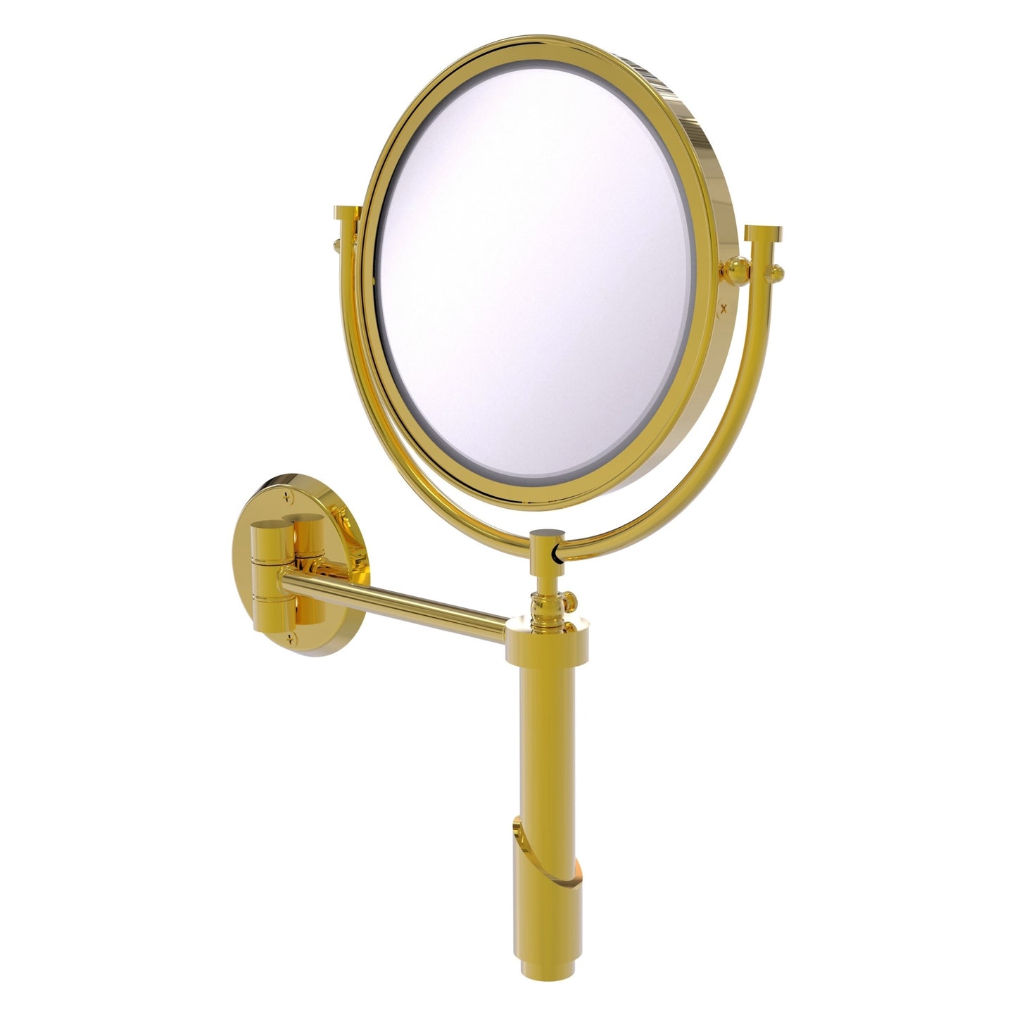 Allied Brass TRM-8/4X-PB Tribecca 8" Polished Brass Wall Mounted Make-Up Mirror