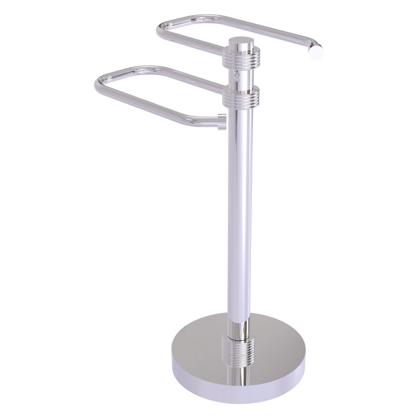 Allied Brass TS-15G-PC 2-Arm Polished Chrome Freestanding Guest Towel Holder