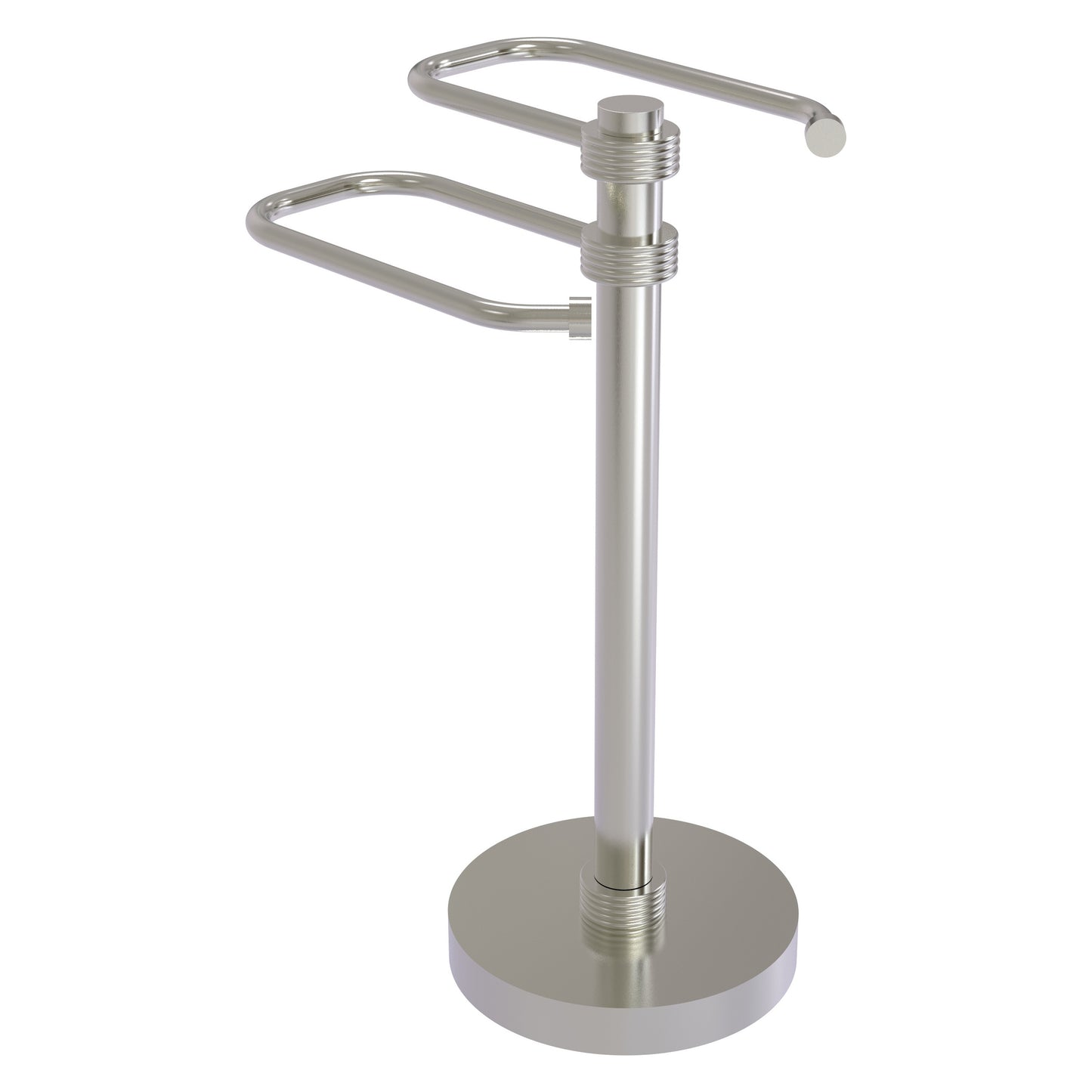 Allied Brass TS-15G-SN 2-Arm Satin Nickel Freestanding Guest Towel Holder