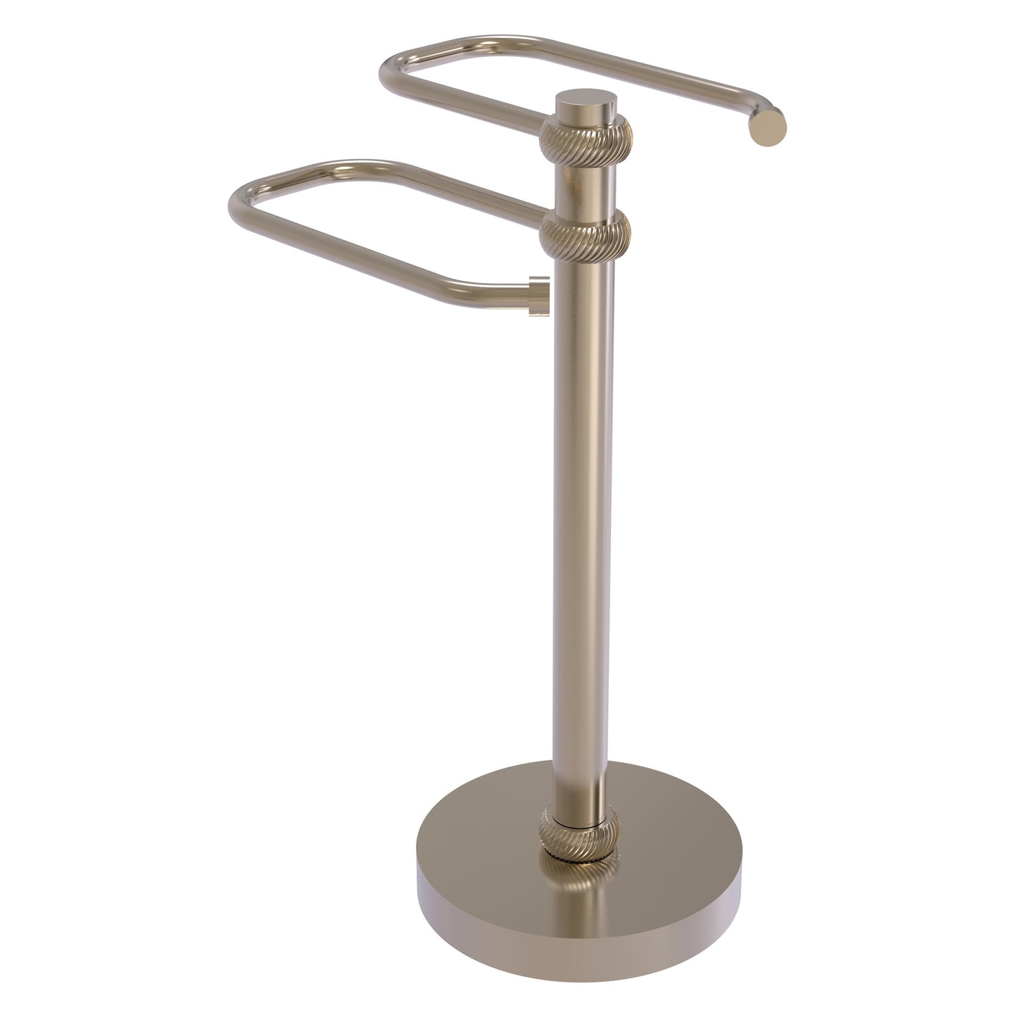 Allied Brass TS-15T-PEW 2-Arm Antique Pewter Freestanding Guest Towel Holder