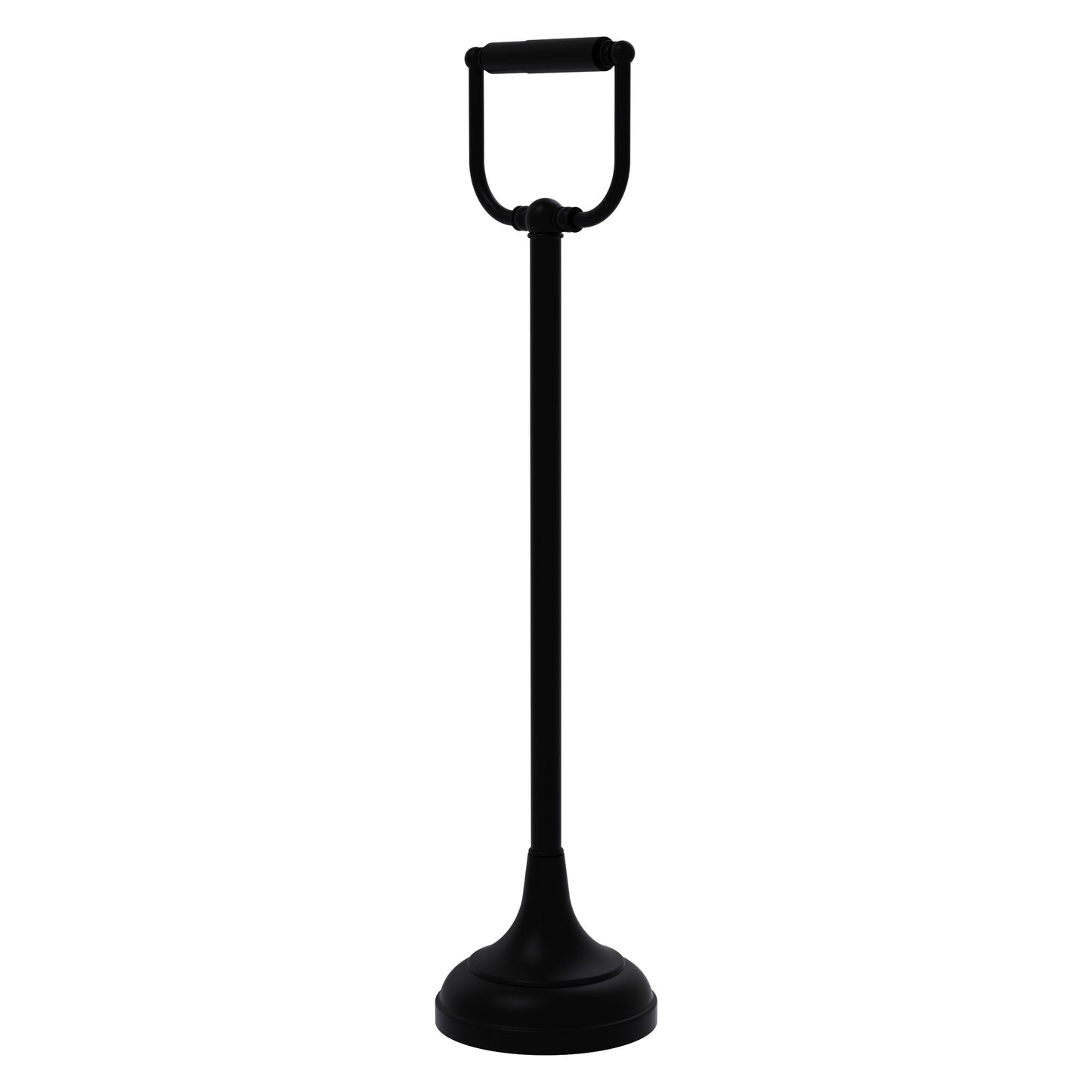 Allied Brass TS-24-BKM Matte Black Freestanding Toilet Tissue Holder