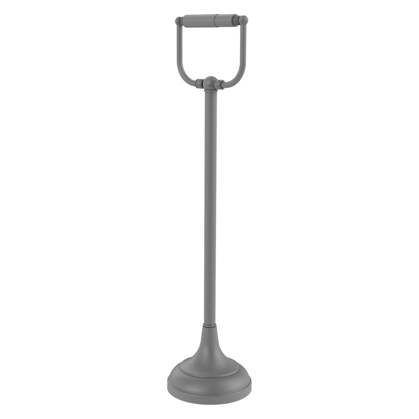 Allied Brass TS-24-GYM Matte Gray Freestanding Toilet Tissue Holder