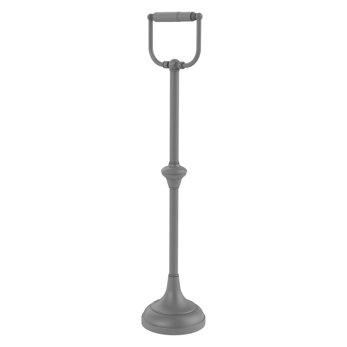 Allied Brass TS-24C-GYM Matte Gray Freestanding Toilet Tissue Holder