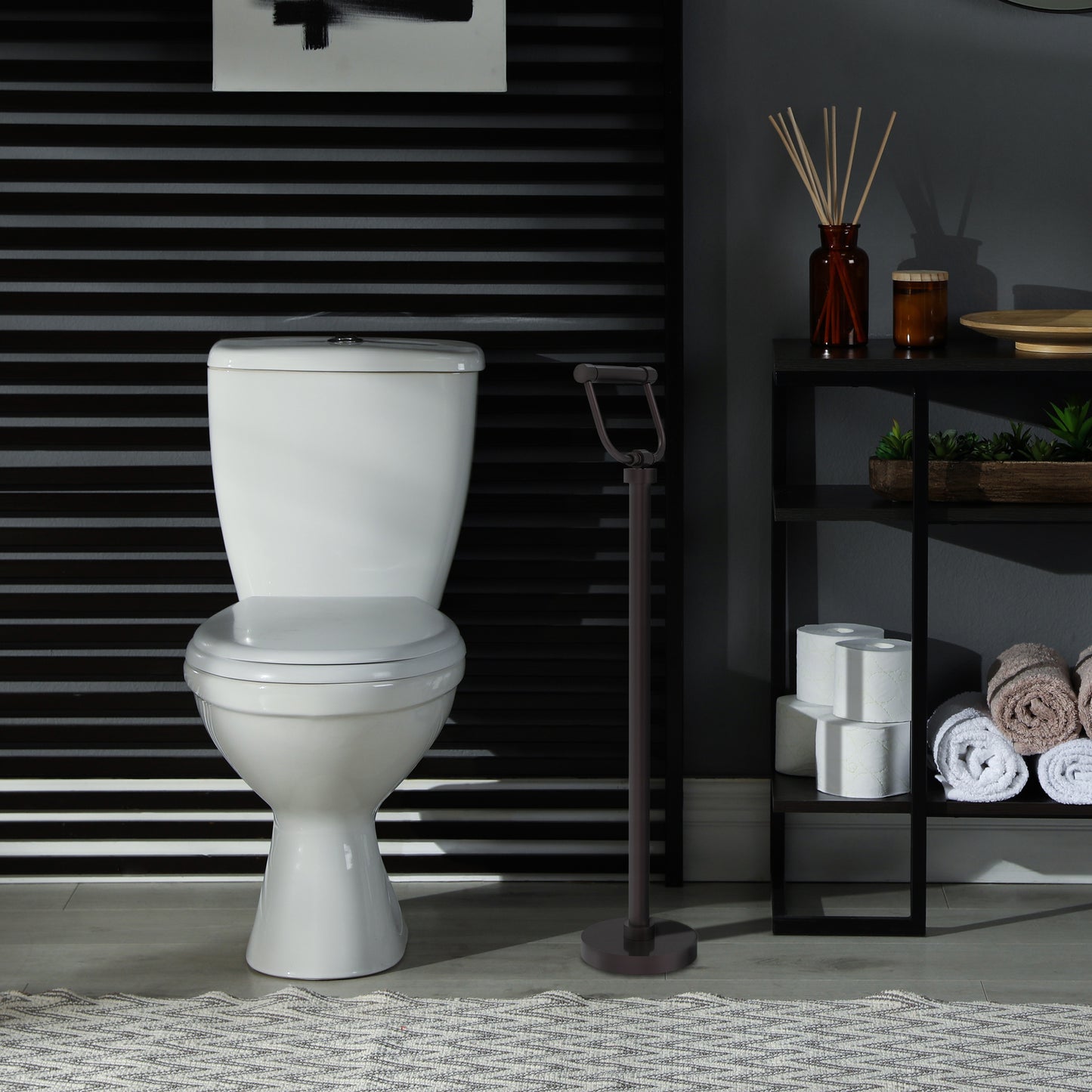 Allied Brass TS-25-ABZ Antique Bronze Freestanding Toilet Tissue Holder