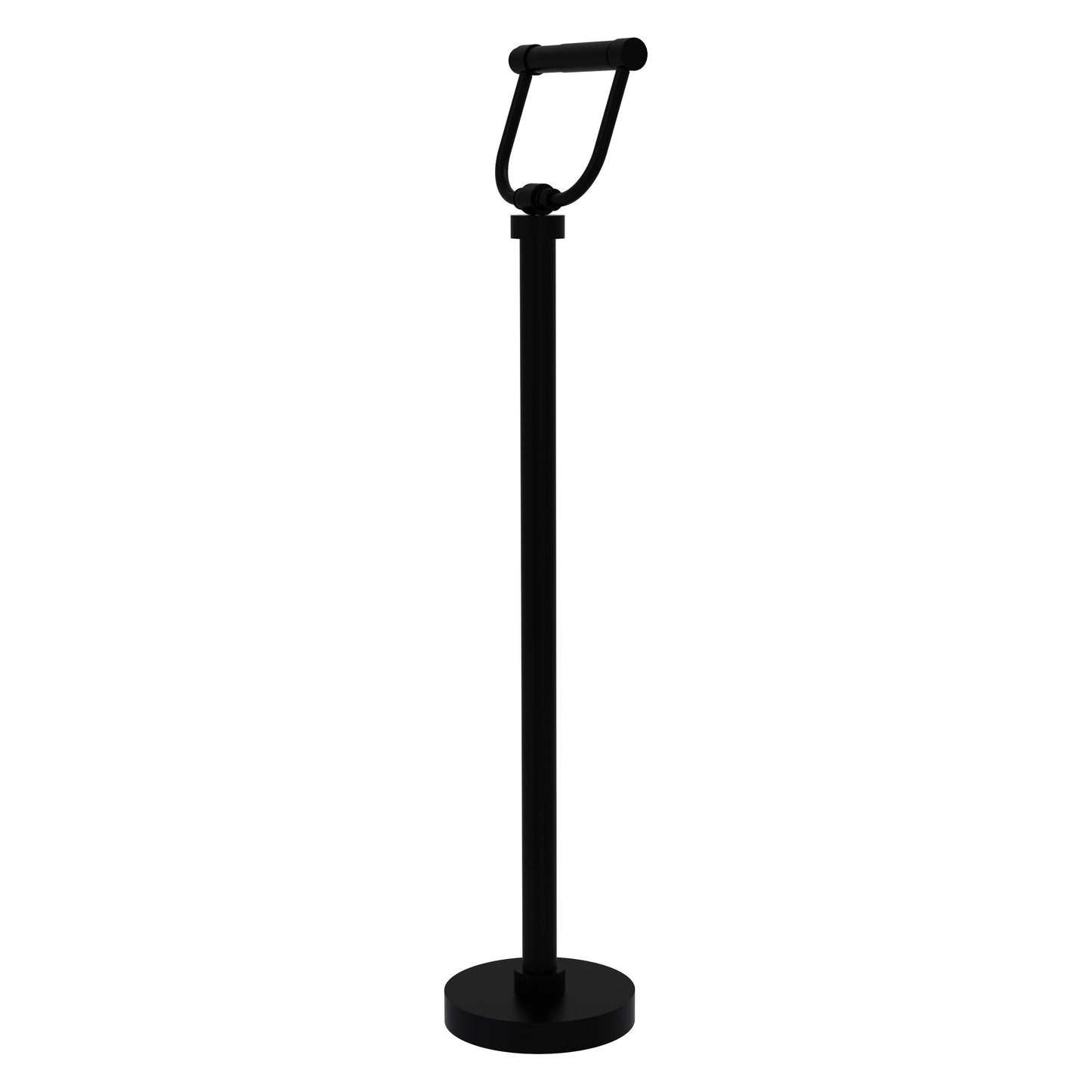 Allied Brass TS-25-BKM Matte Black Freestanding Toilet Tissue Holder